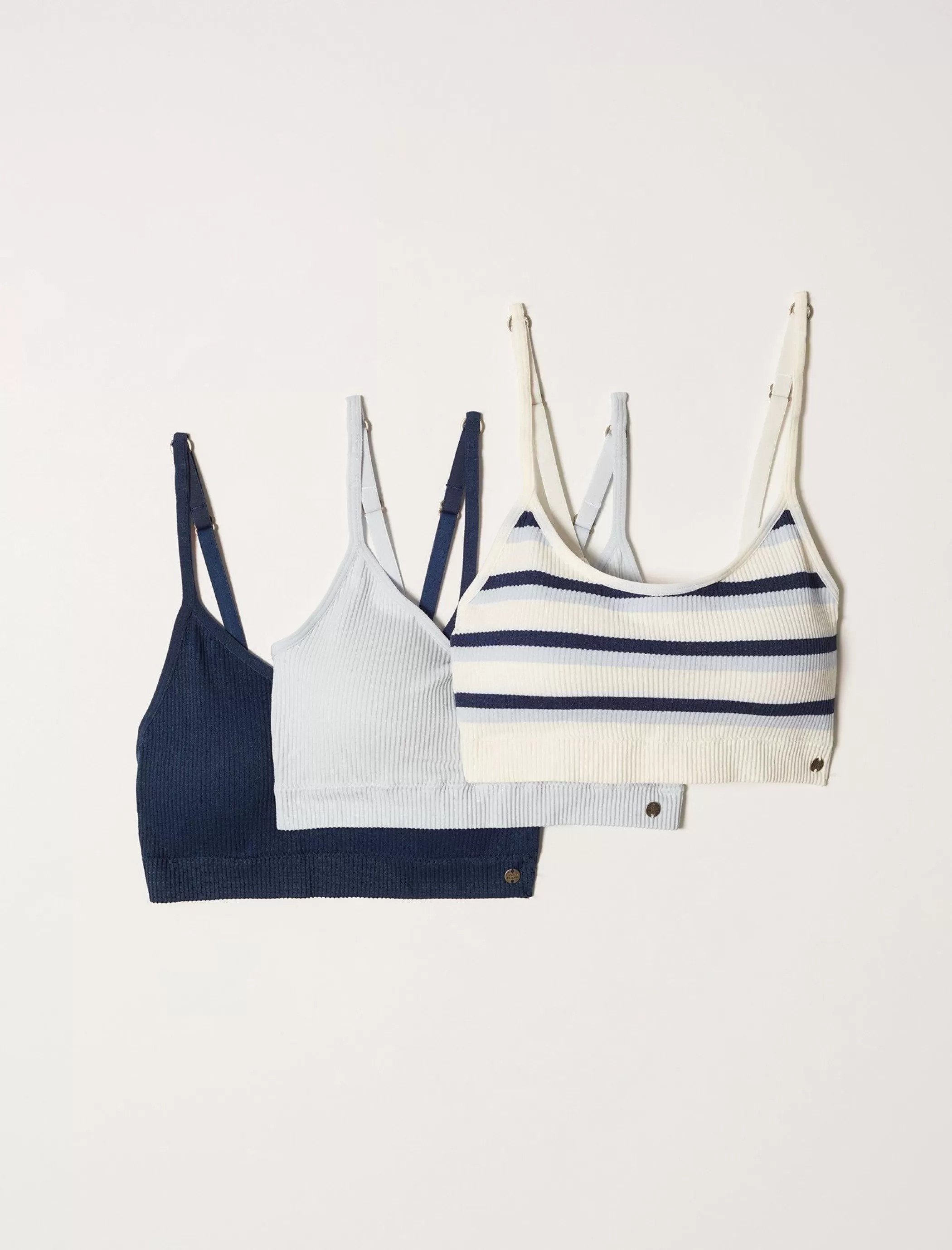 Lucky Brand Intimates & Sleepwear*3 pack seamless multi stripe bra set buff