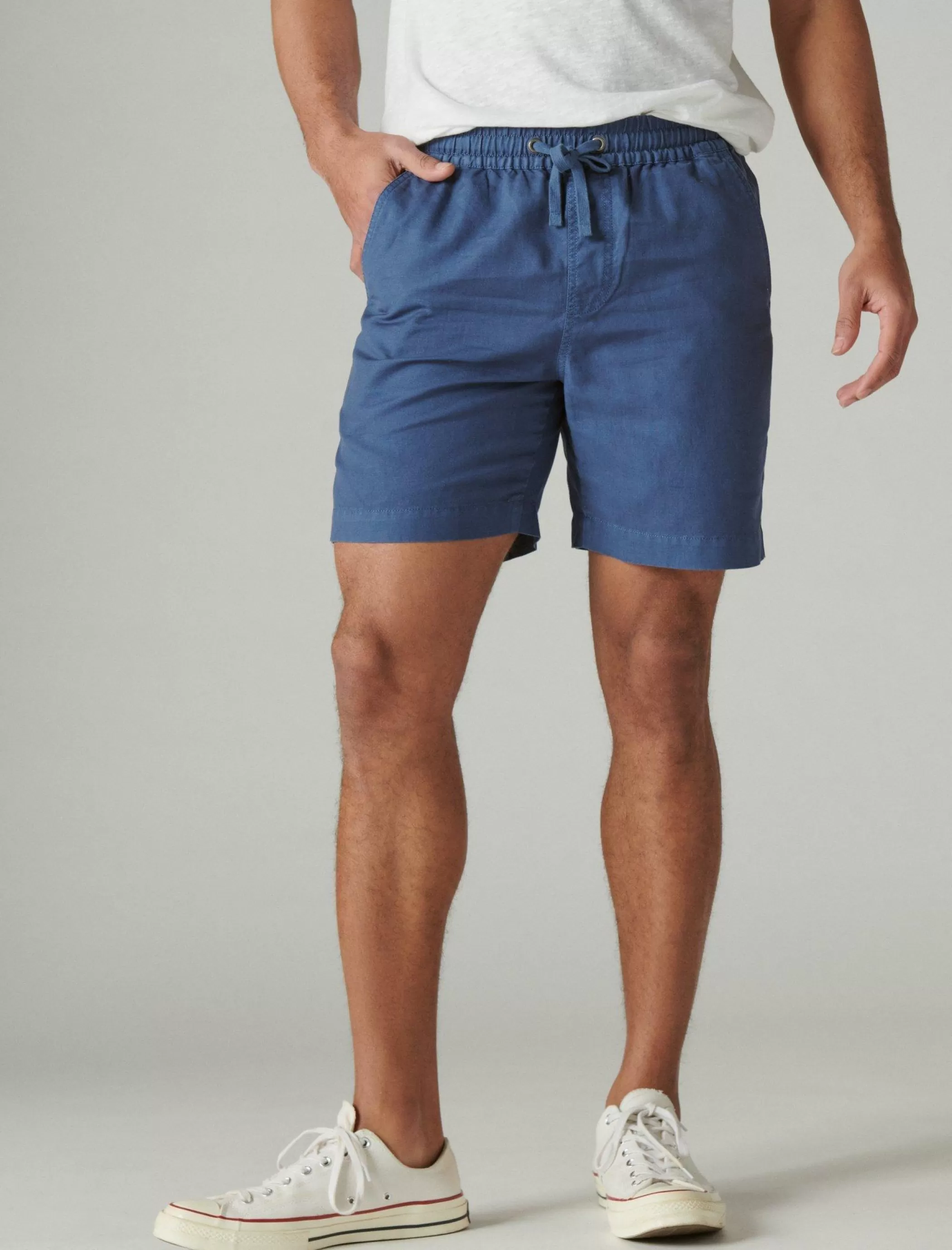 Lucky Brand Shorts*7"pull up linen short dark denim