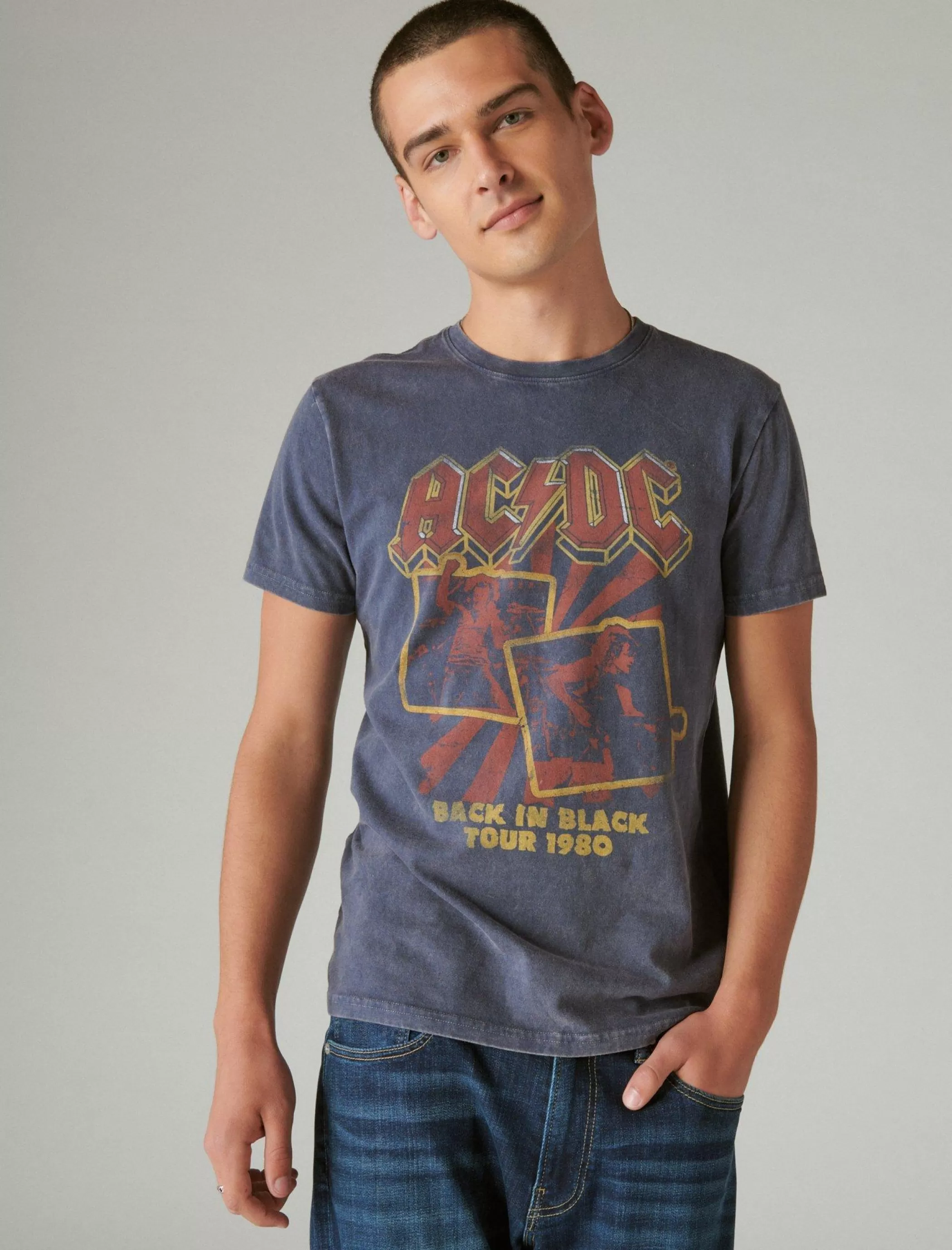 Lucky Brand Graphic Tees*acdc bolt tee total eclipse