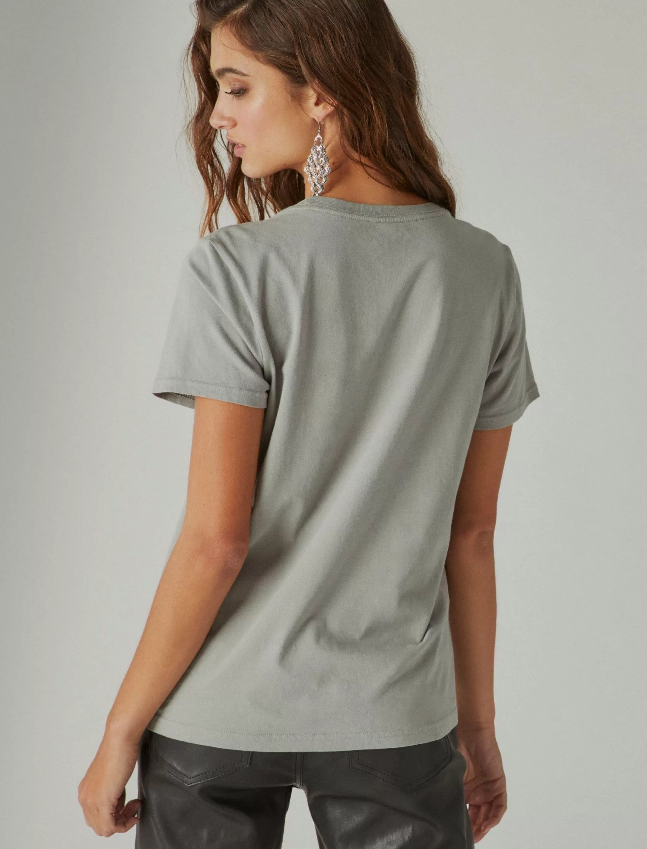 Lucky Brand Graphic Tees*acdc crew tee neutral grey