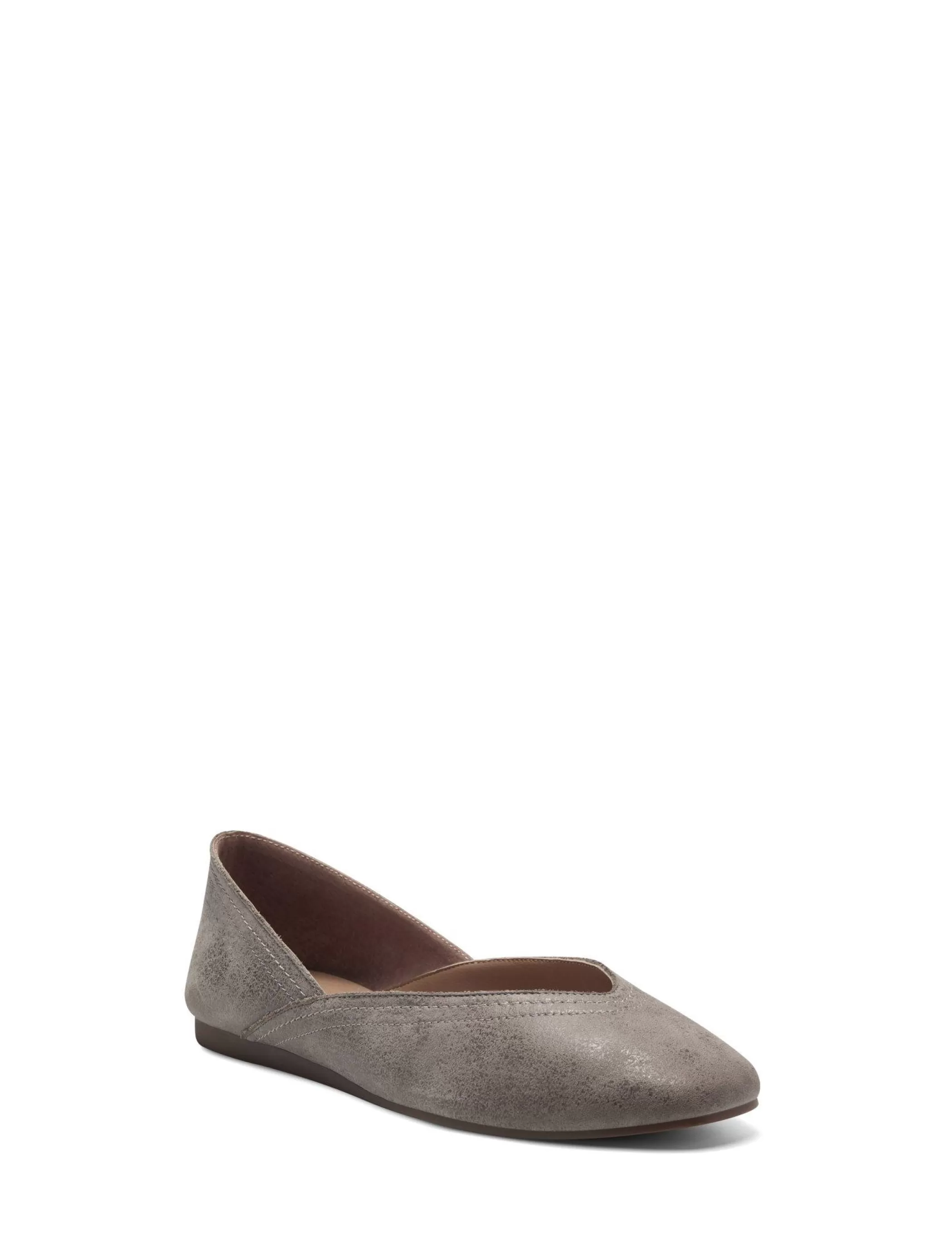 Lucky Brand Shoes*alba leather flat light grey