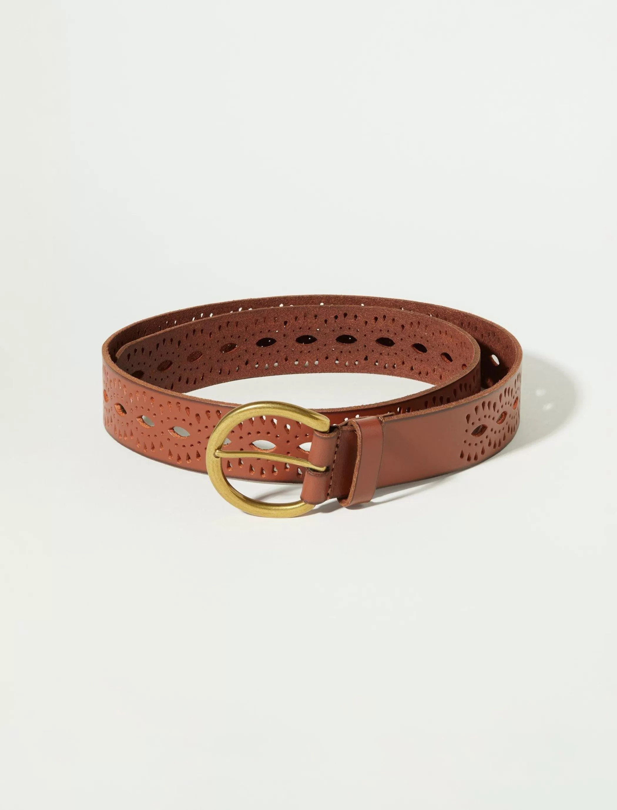 Lucky Brand Belts*beachwood cutout belt medium brown