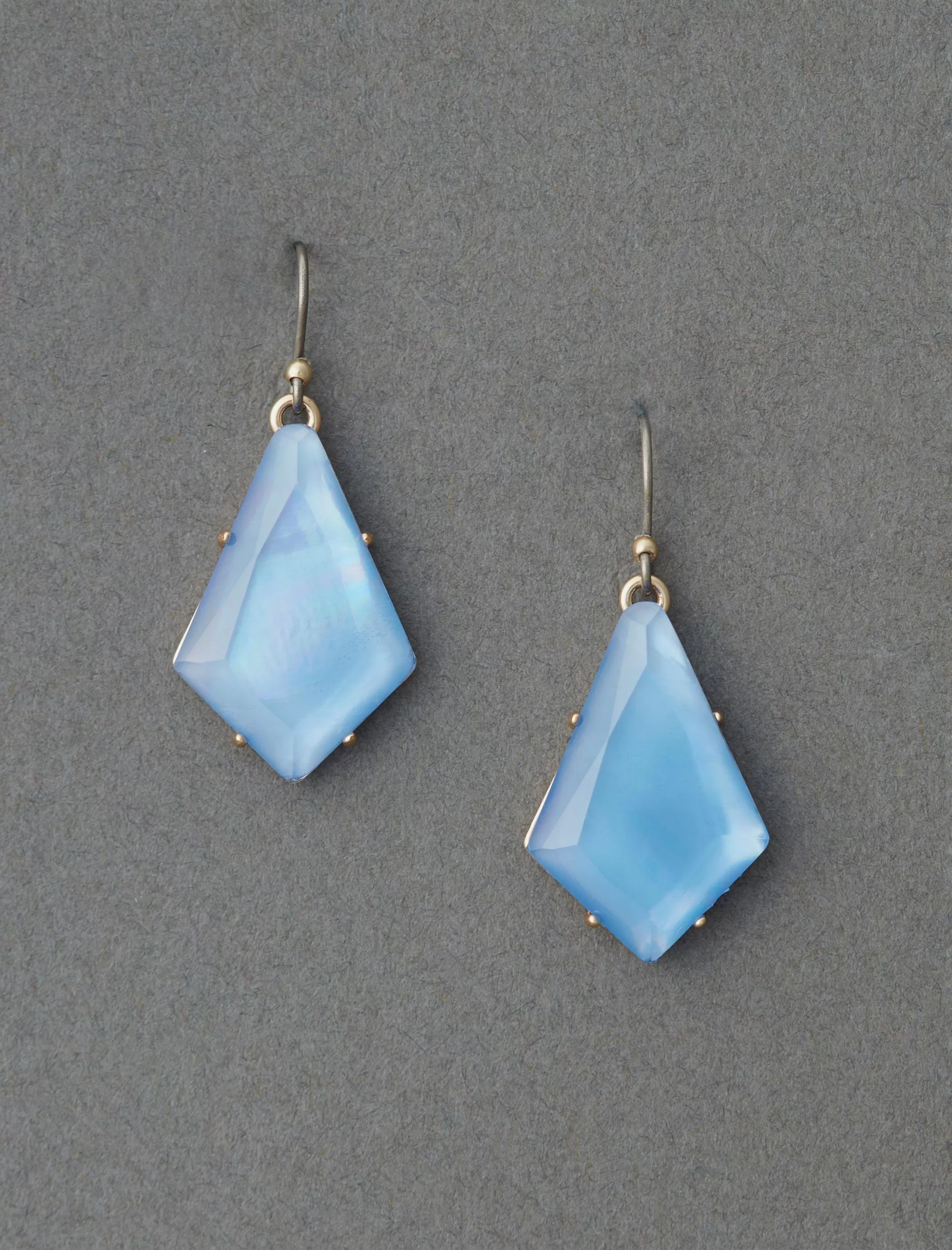 Lucky Brand Jewelry*blue stone drop earring gold