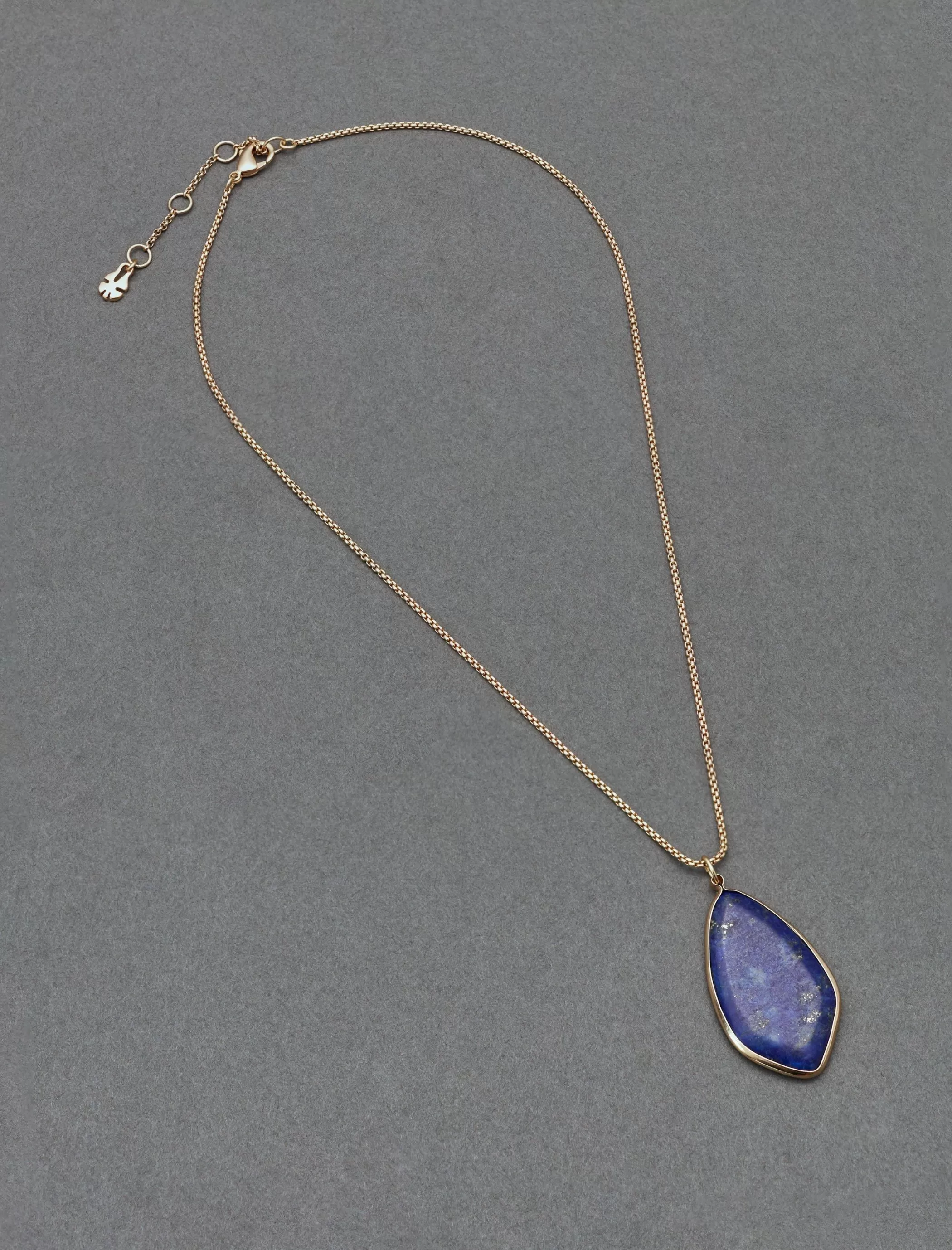 Lucky Brand Jewelry*blue stone pendant gold