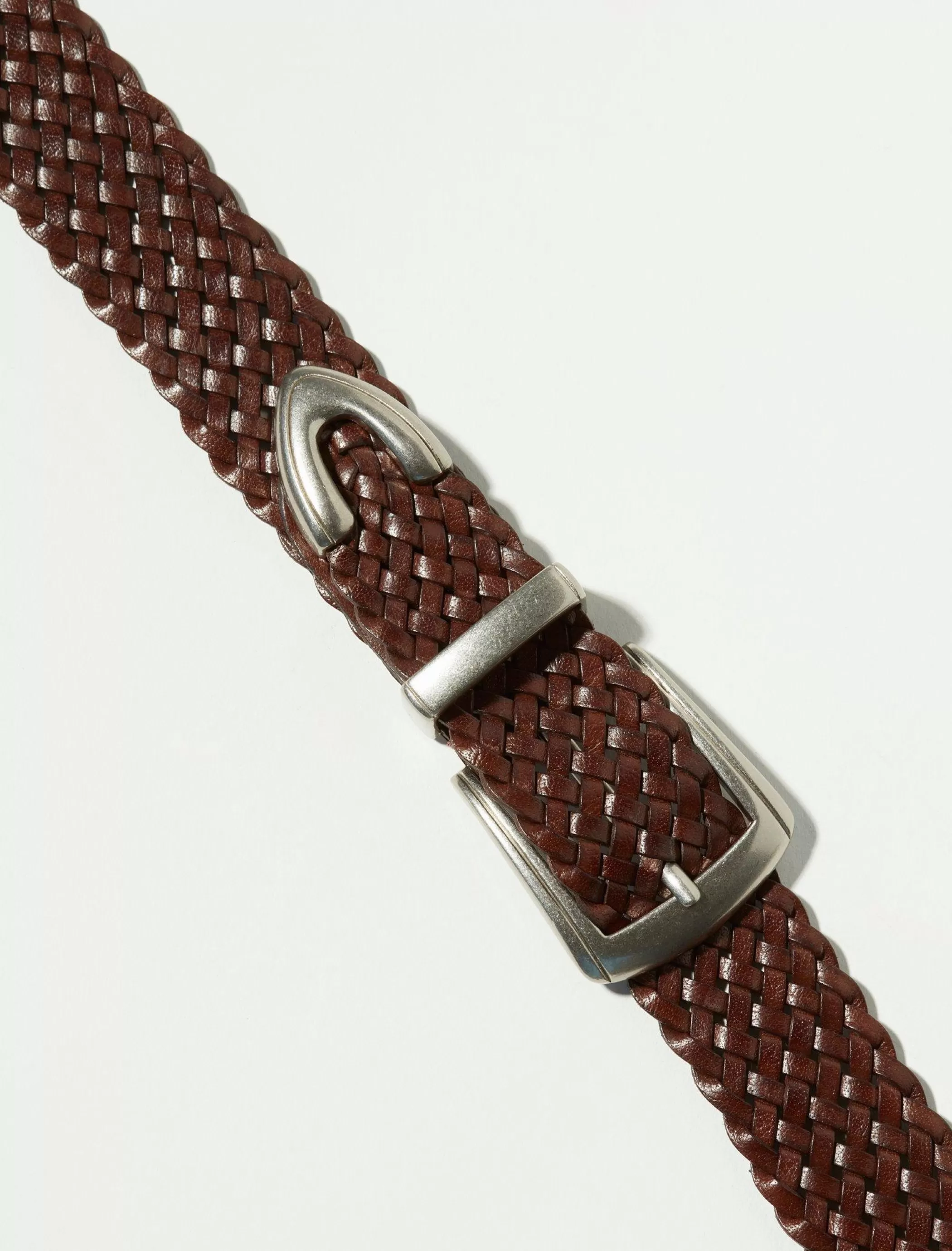 Lucky Brand Belts*braided western belt dark brown