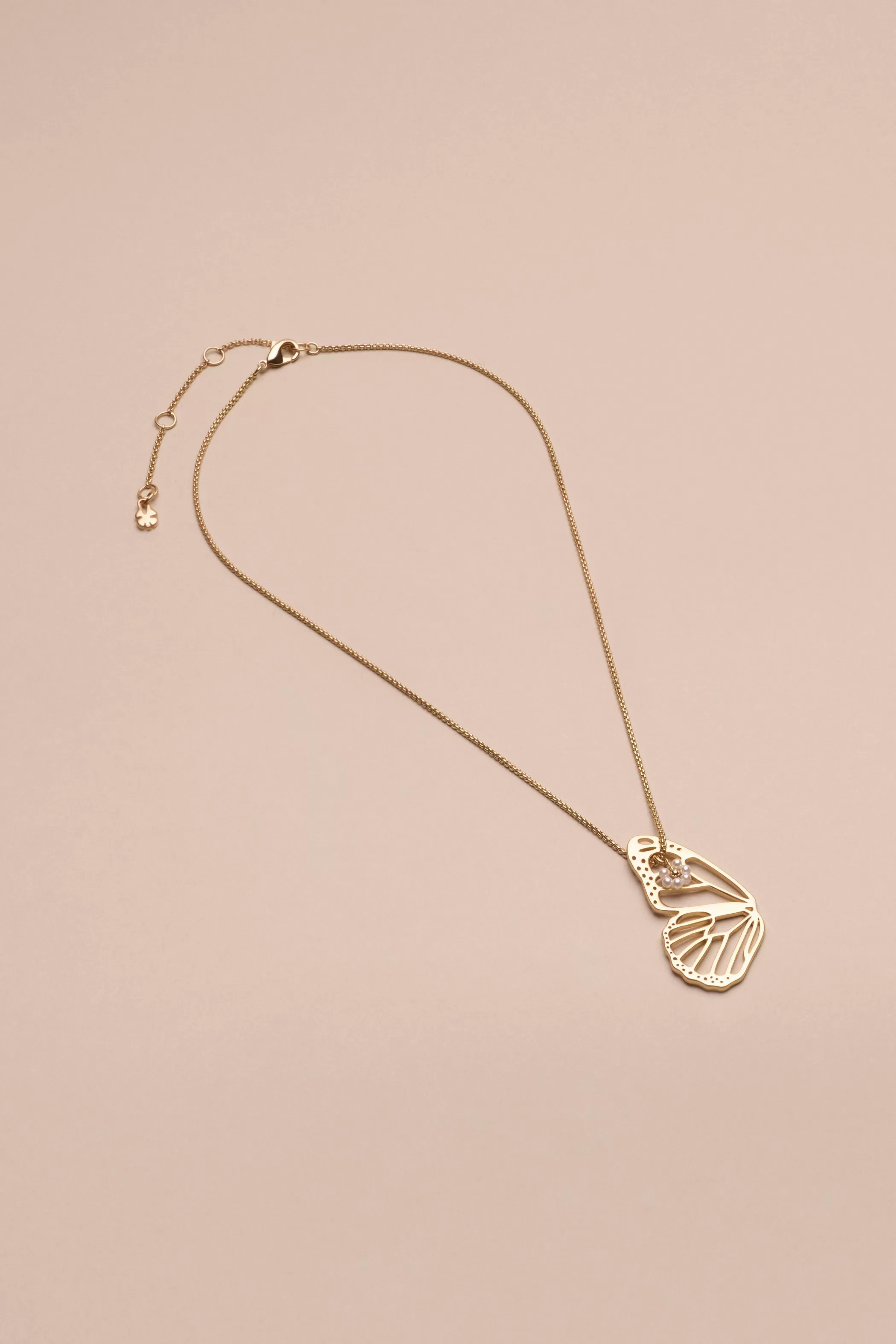 Lucky Brand Jewelry*butterfly wing necklace gold