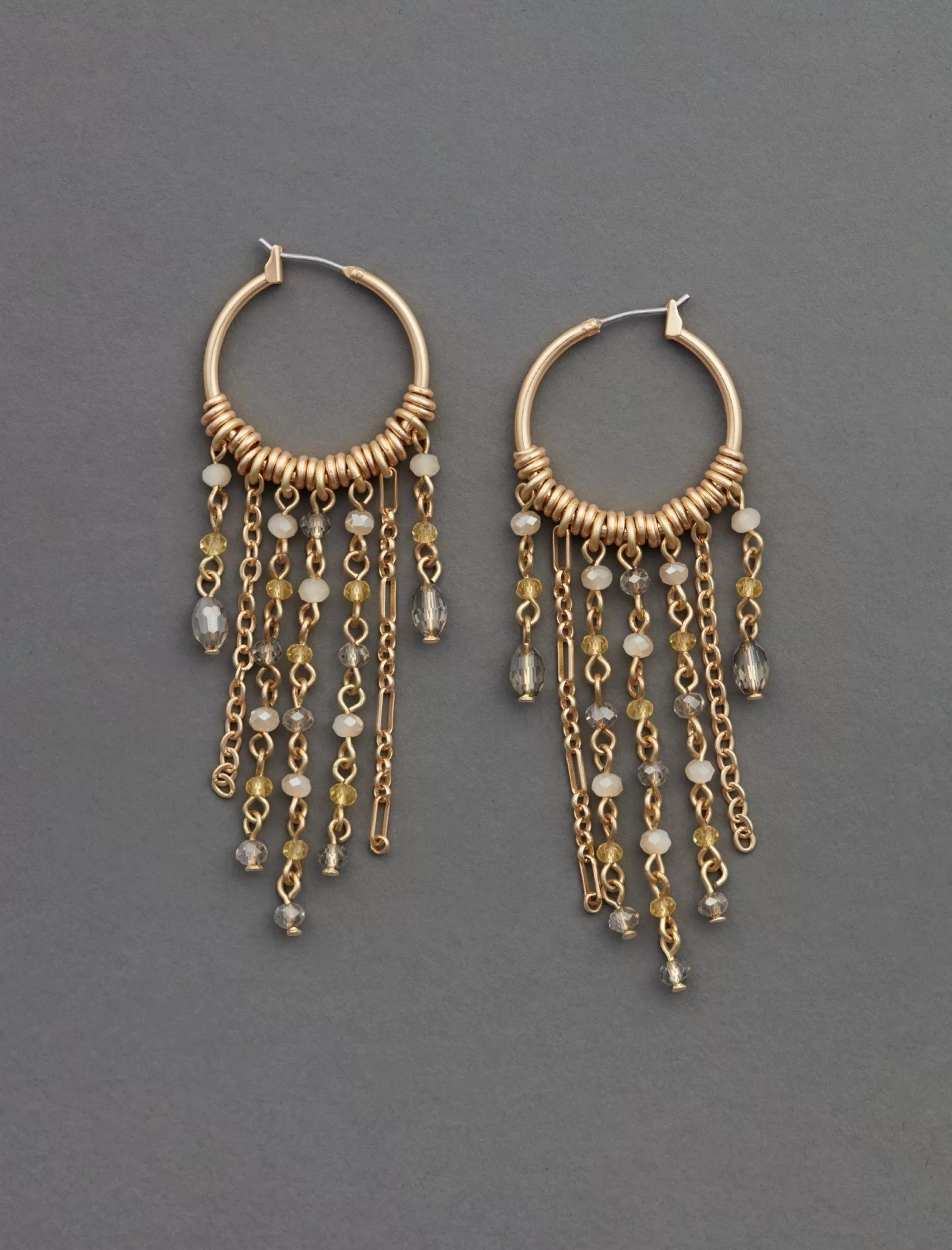 Lucky Brand Jewelry*chandelier fringe earring gold