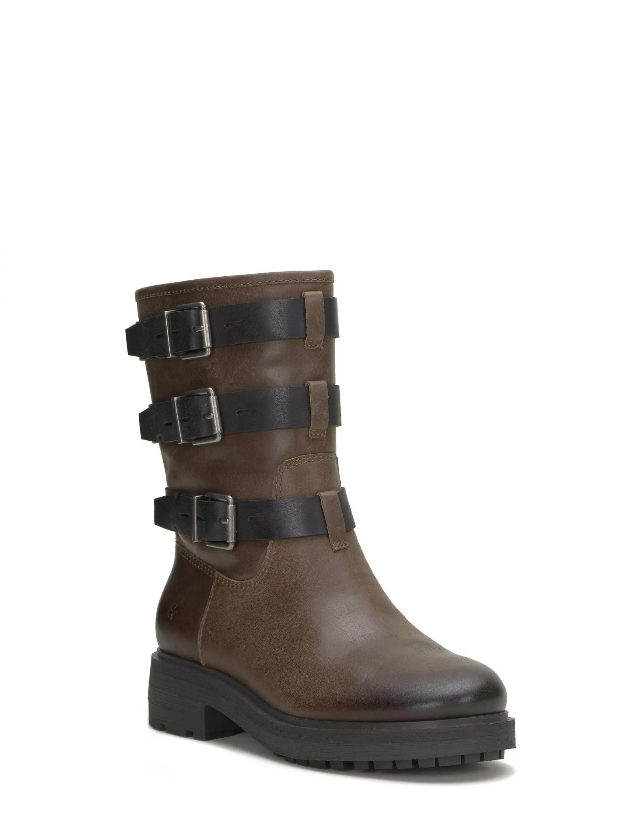 Lucky Brand Shoes*cheviss biker boot dark brown