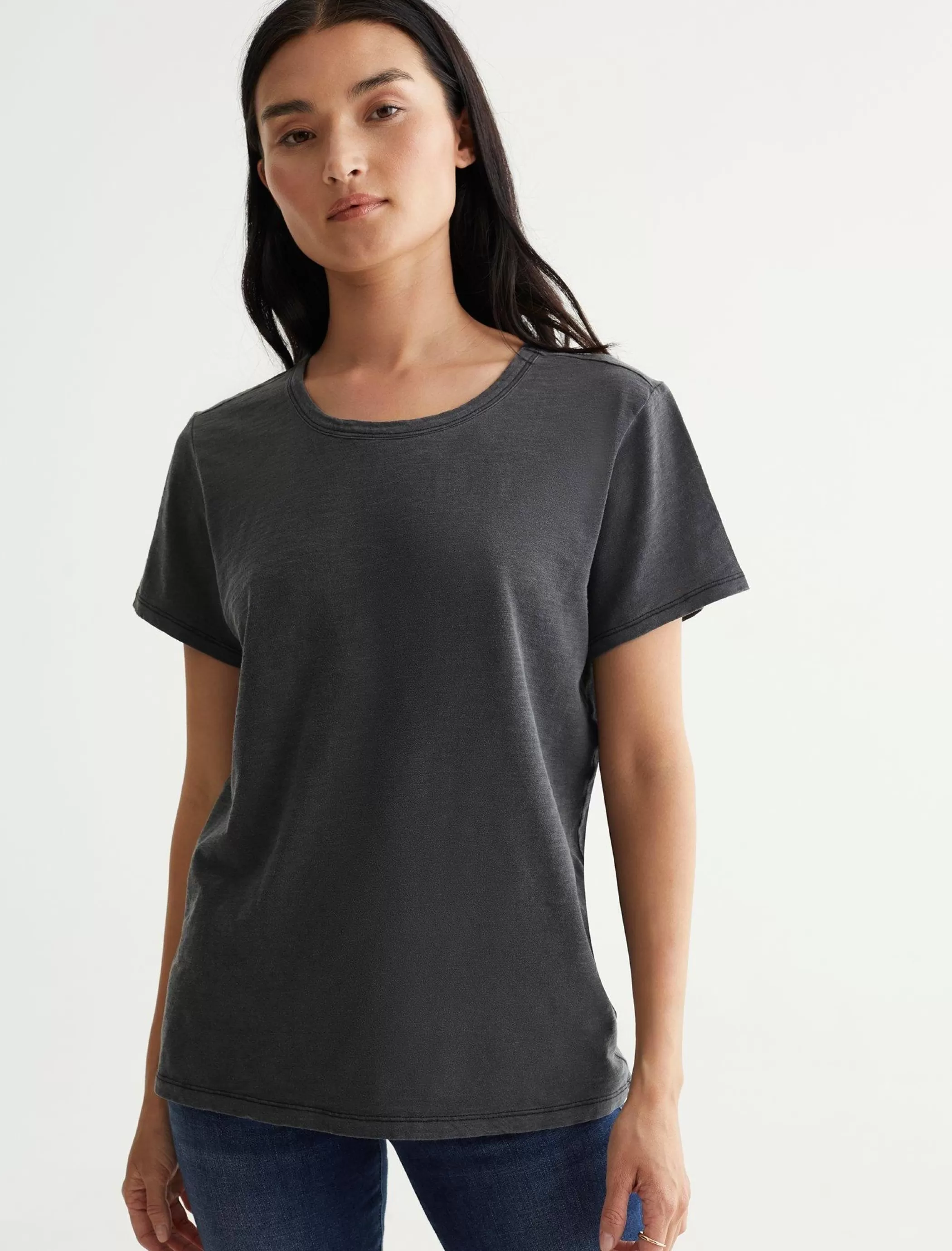 Lucky Brand Graphic Tees*classic crew jet black