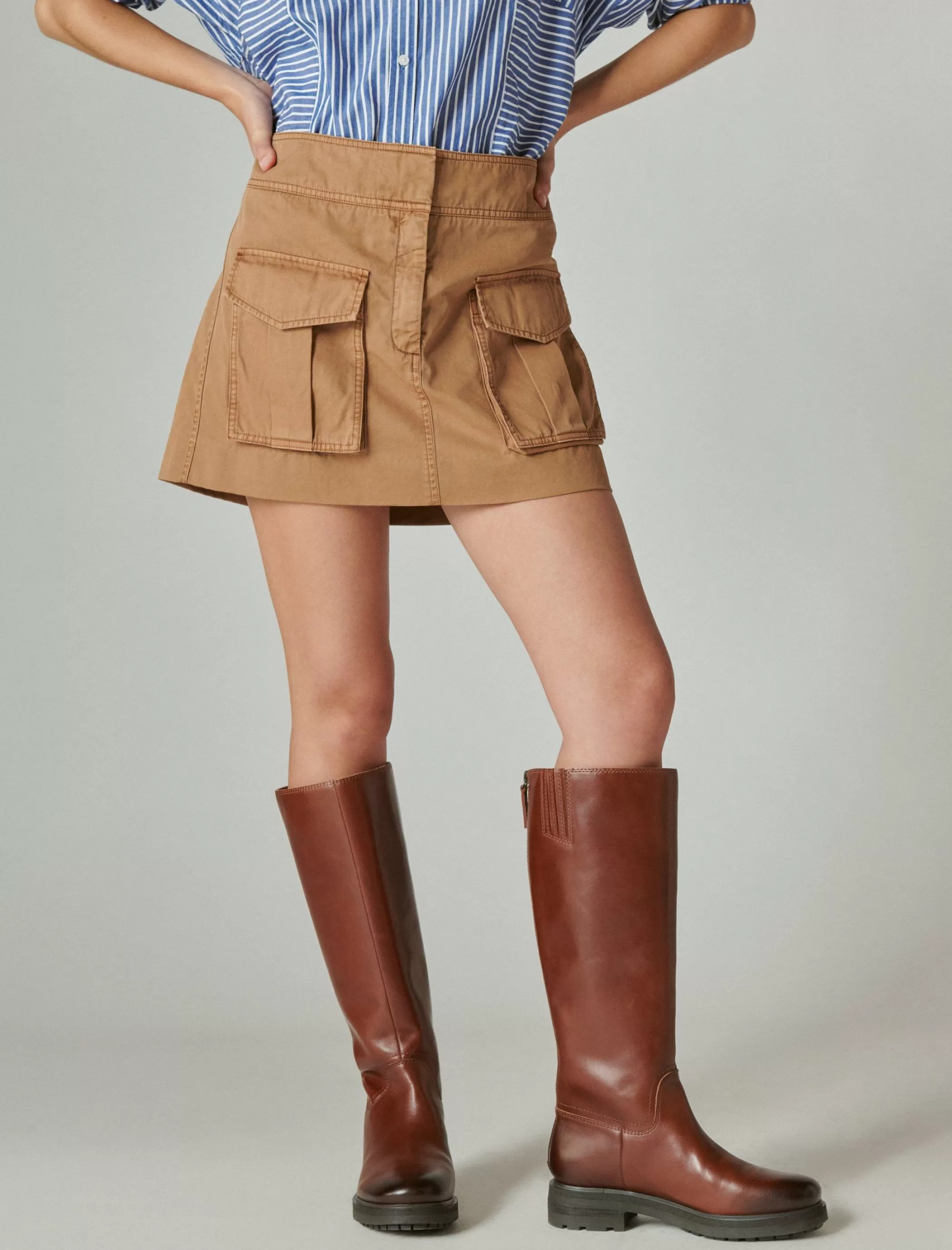 Lucky Brand Skirts*clean cargo mini skirt chipmunk