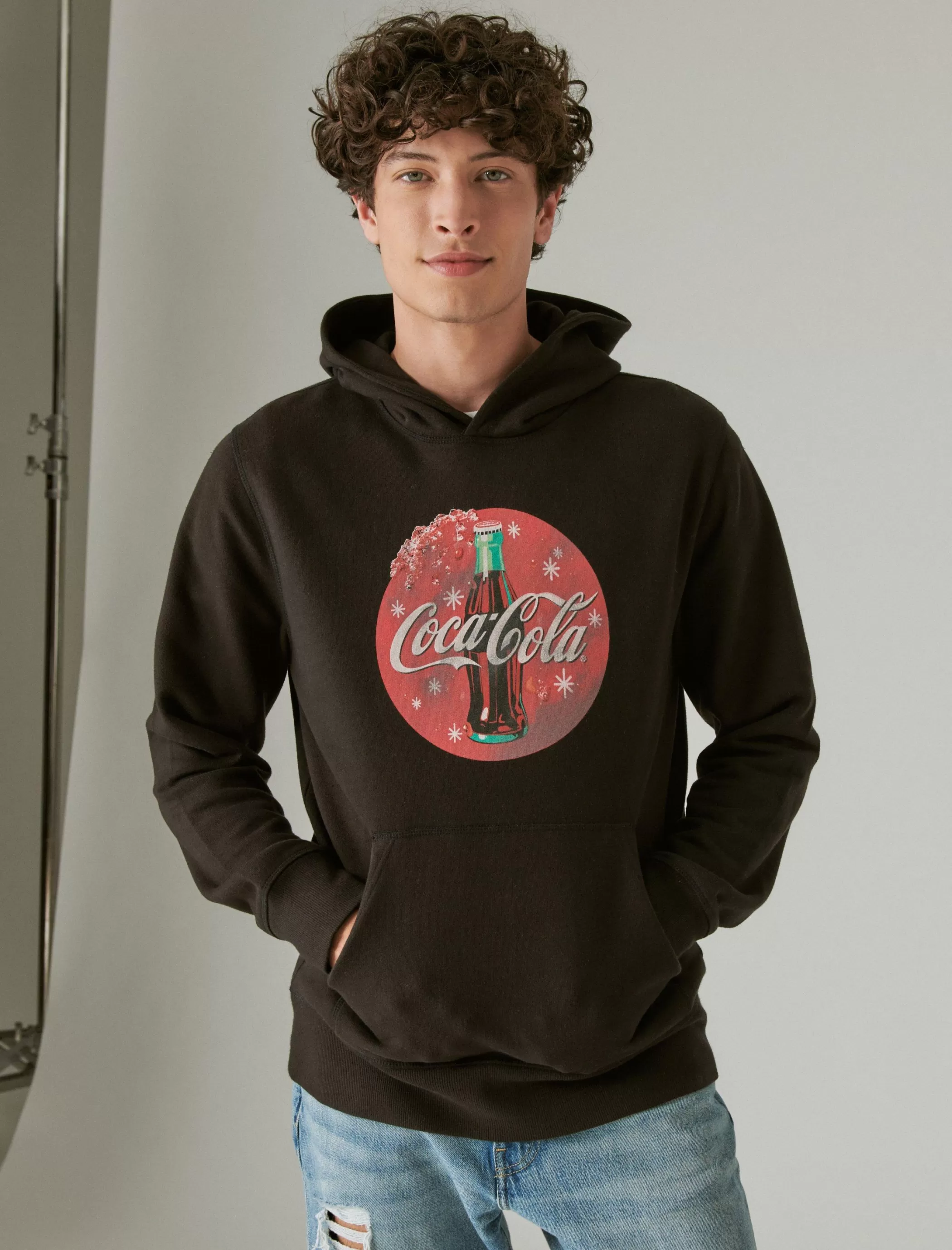 Lucky Brand Activewear*coca cola bottle hoodie jet black