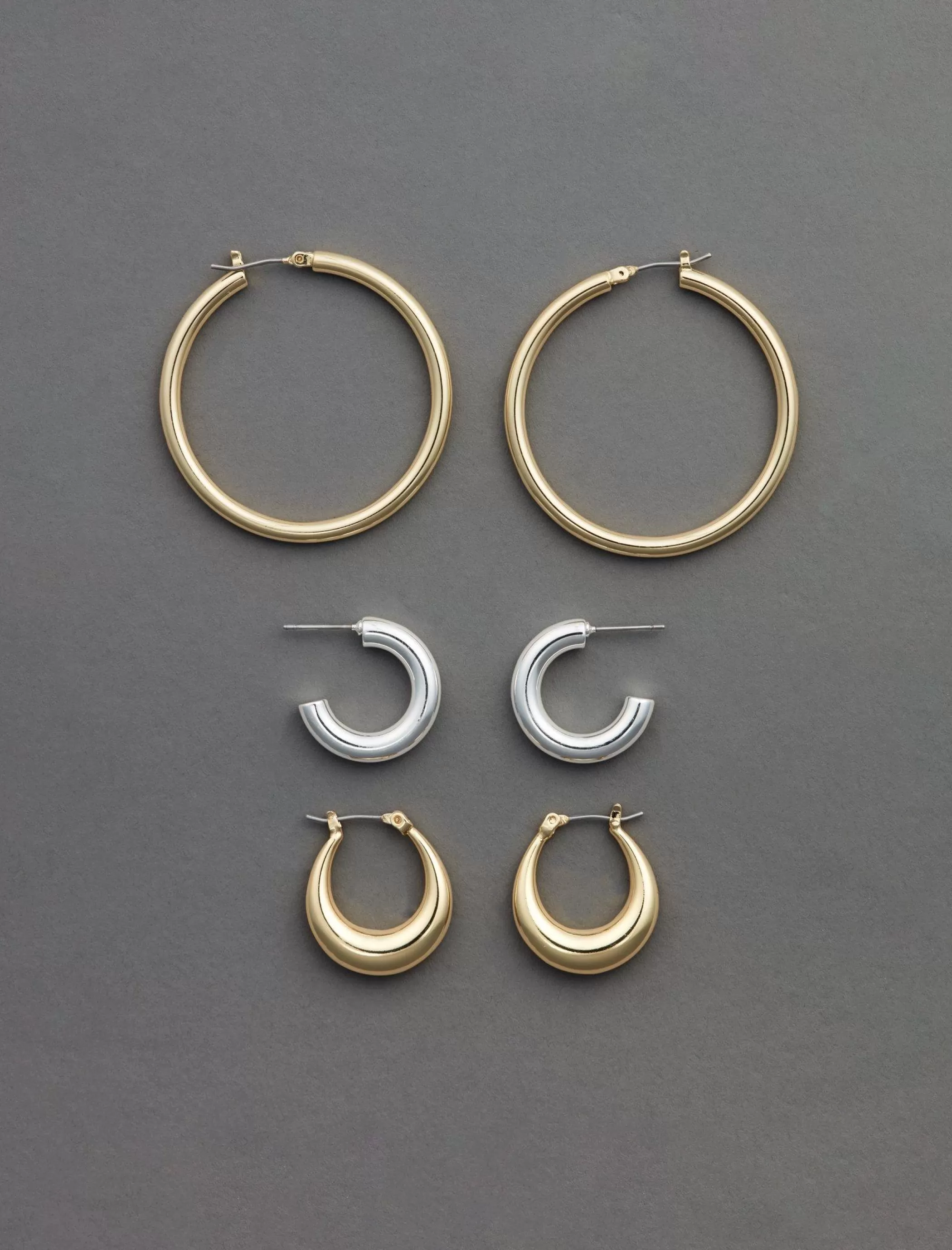 Lucky Brand Jewelry*combo trio hoop set two tone