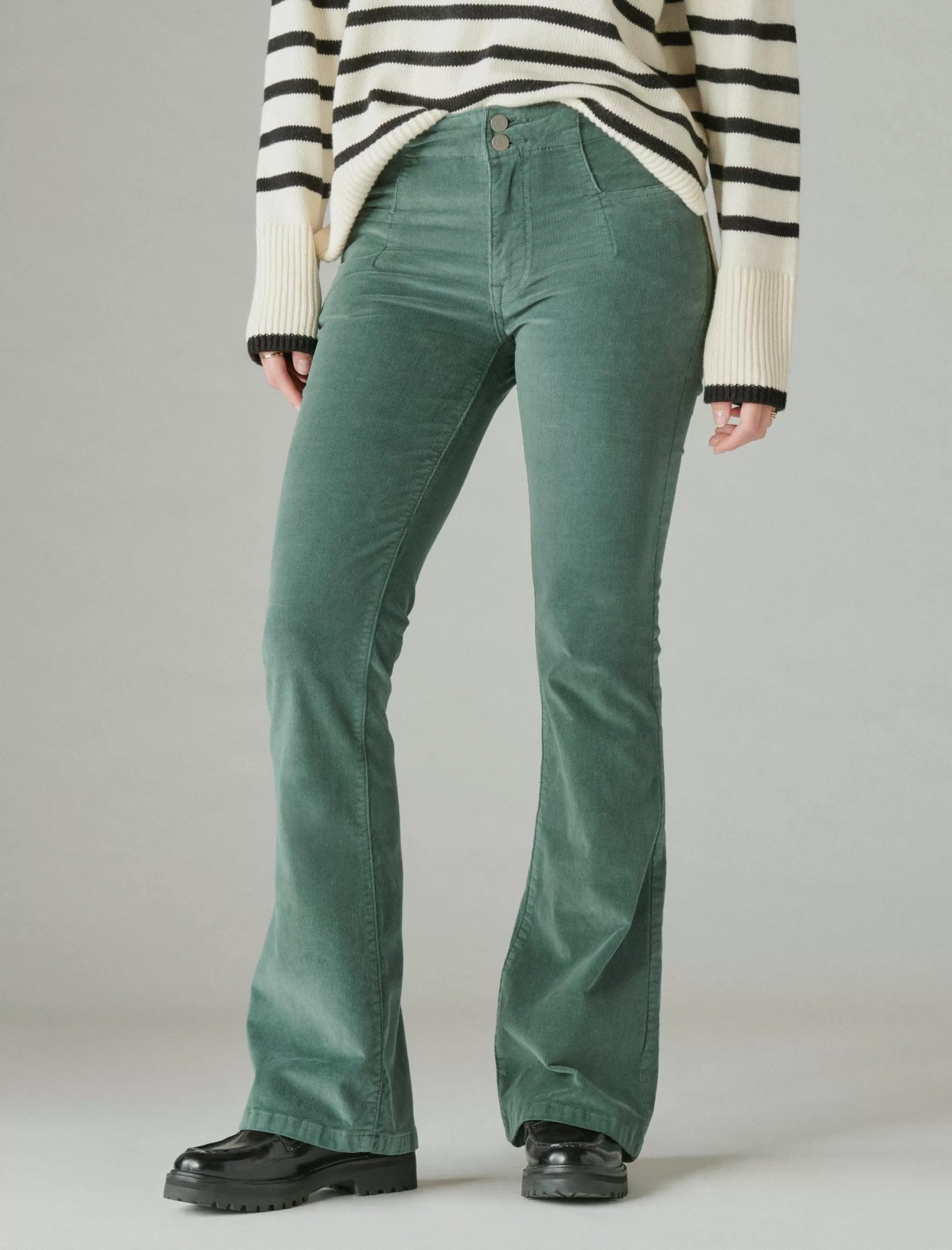 Lucky Brand Jeans | Flare*corduroy high rise stevie flare fairytale green