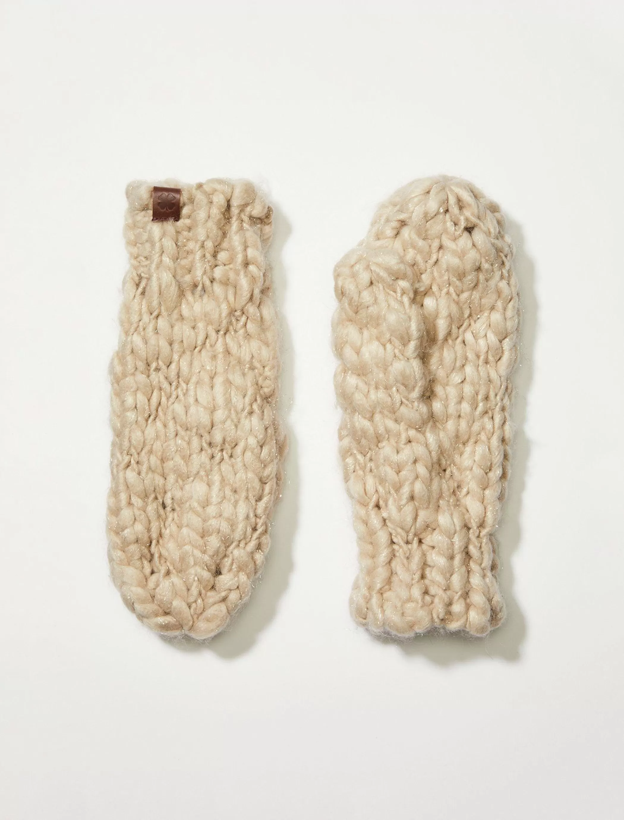 Lucky Brand Gloves*cozy knit mittens cream