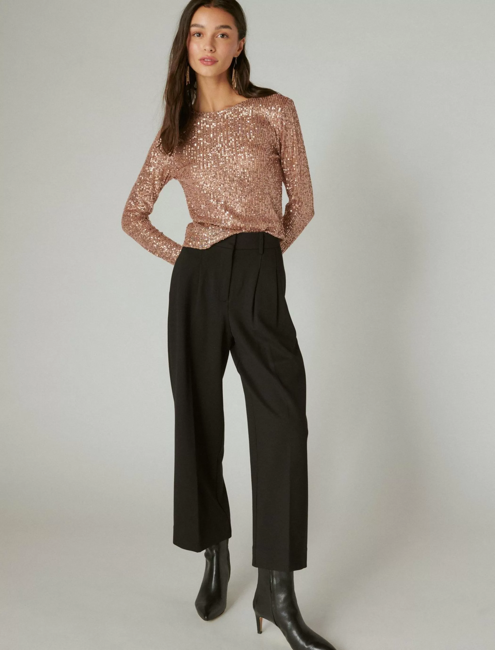 Lucky Brand Pants*cropped ponte pant deep black