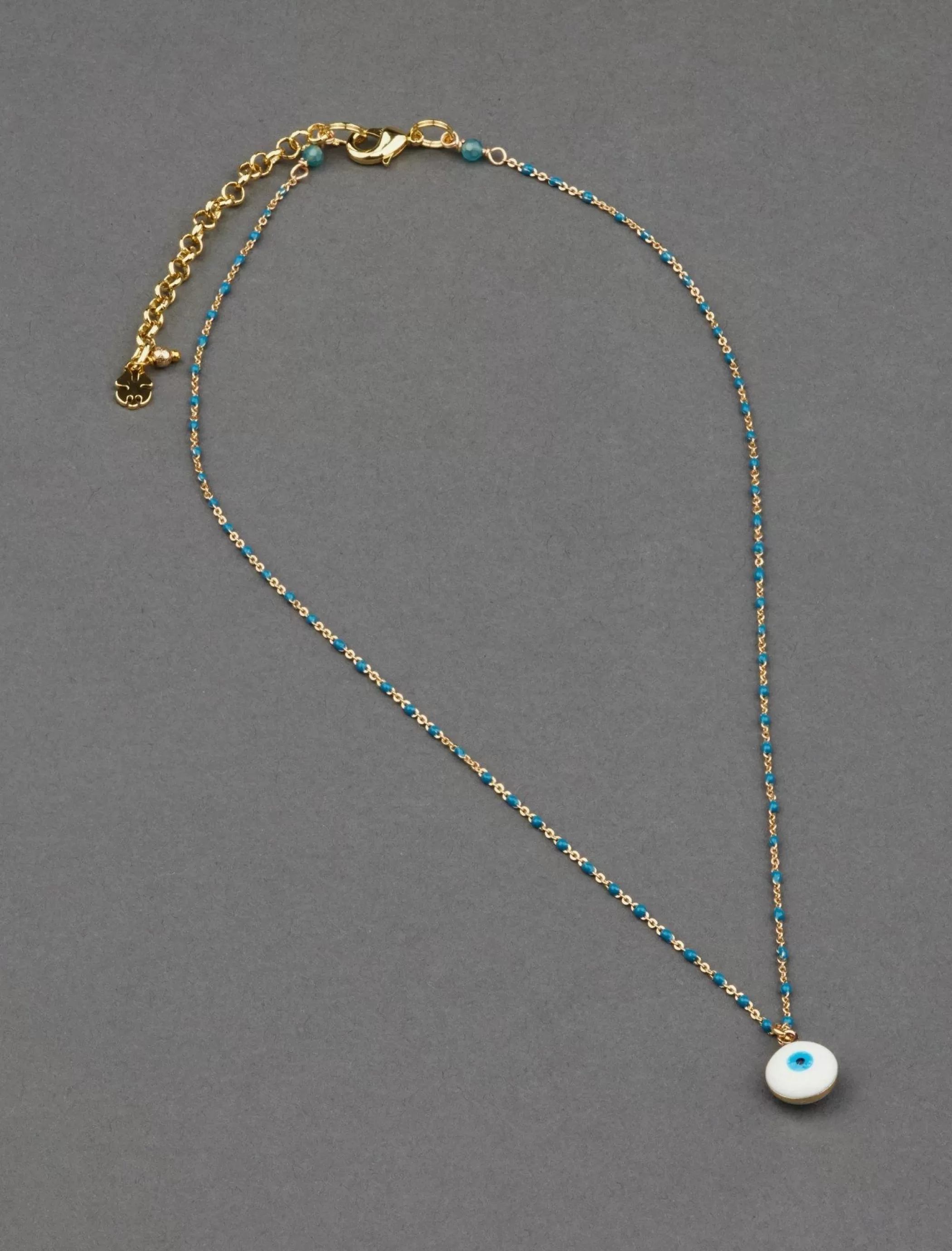 Lucky Brand Jewelry*delicate evil eye necklace gold