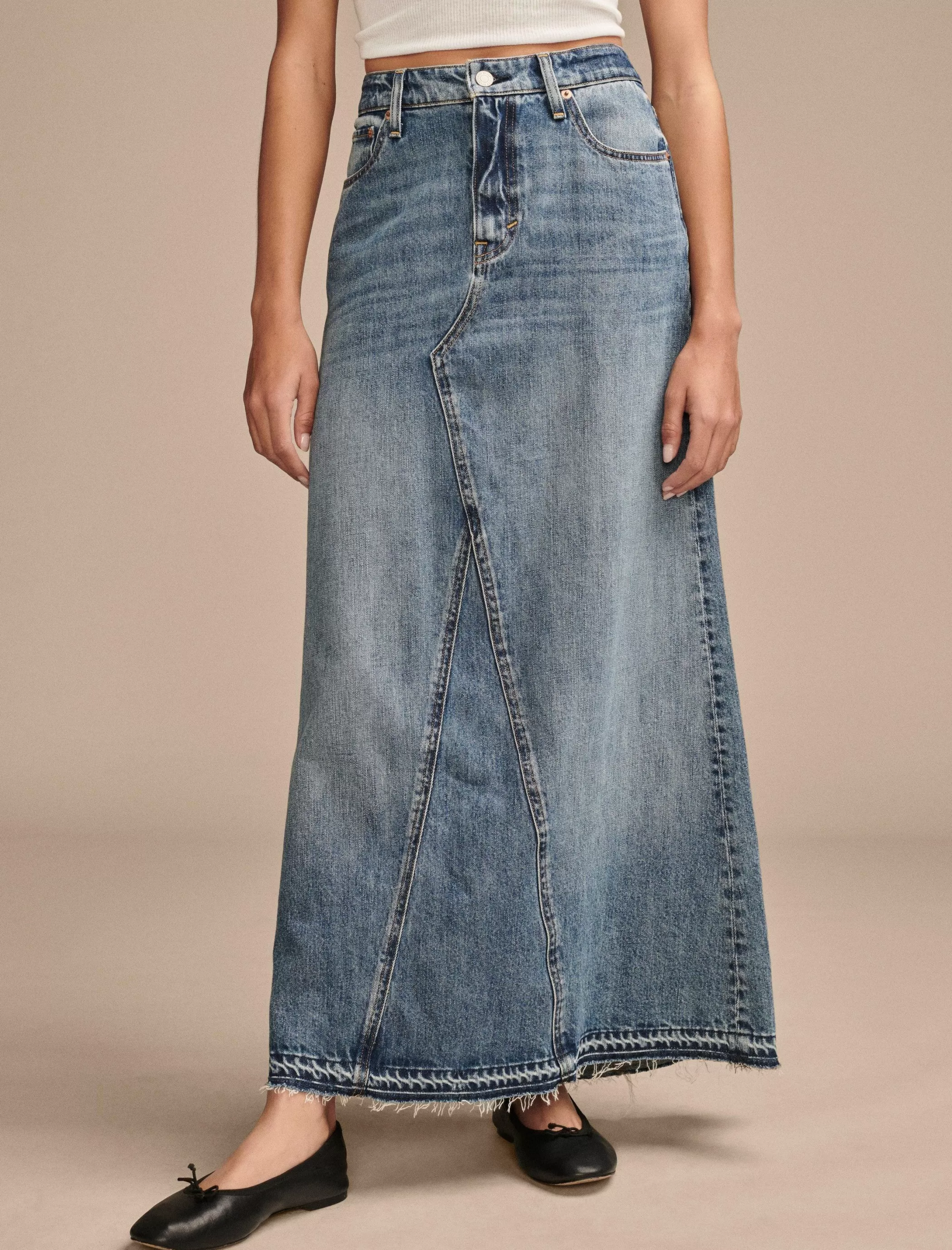 Lucky Brand Skirts | Jeans*denim maxi skirt mackie wash