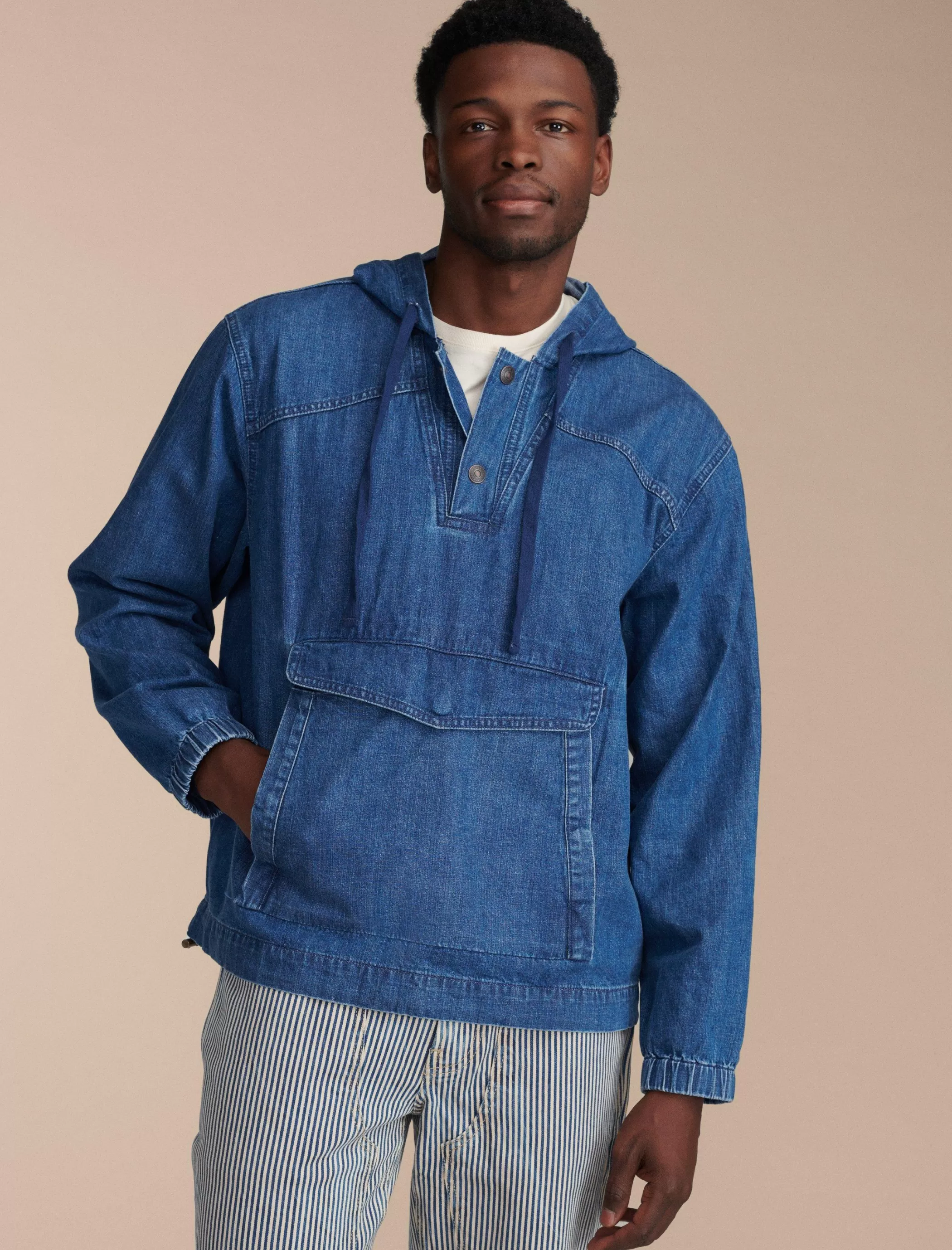 Lucky Brand Jackets & Outerwear*denim pop over jacket stillwell