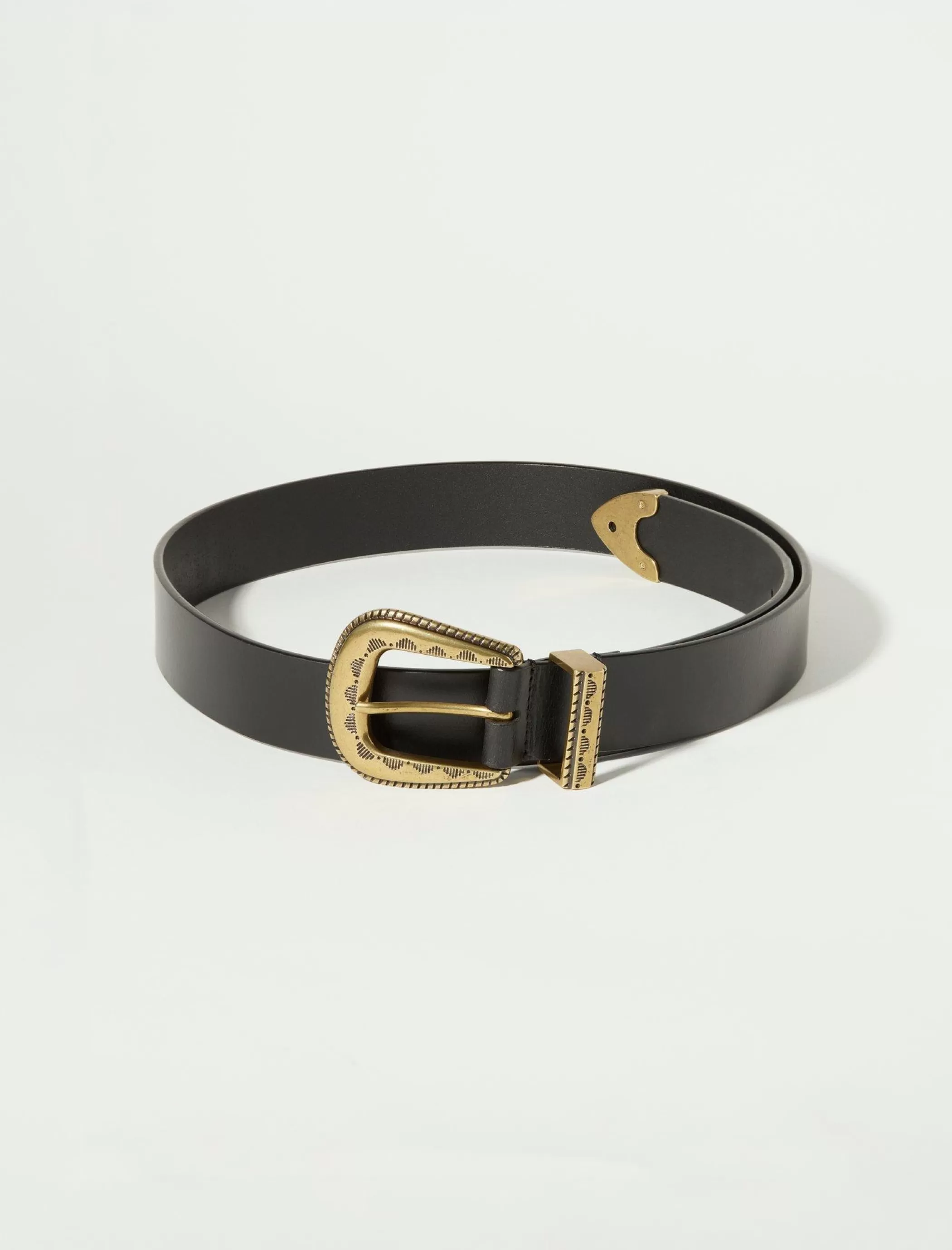 Lucky Brand Belts*detailed buckle belt black