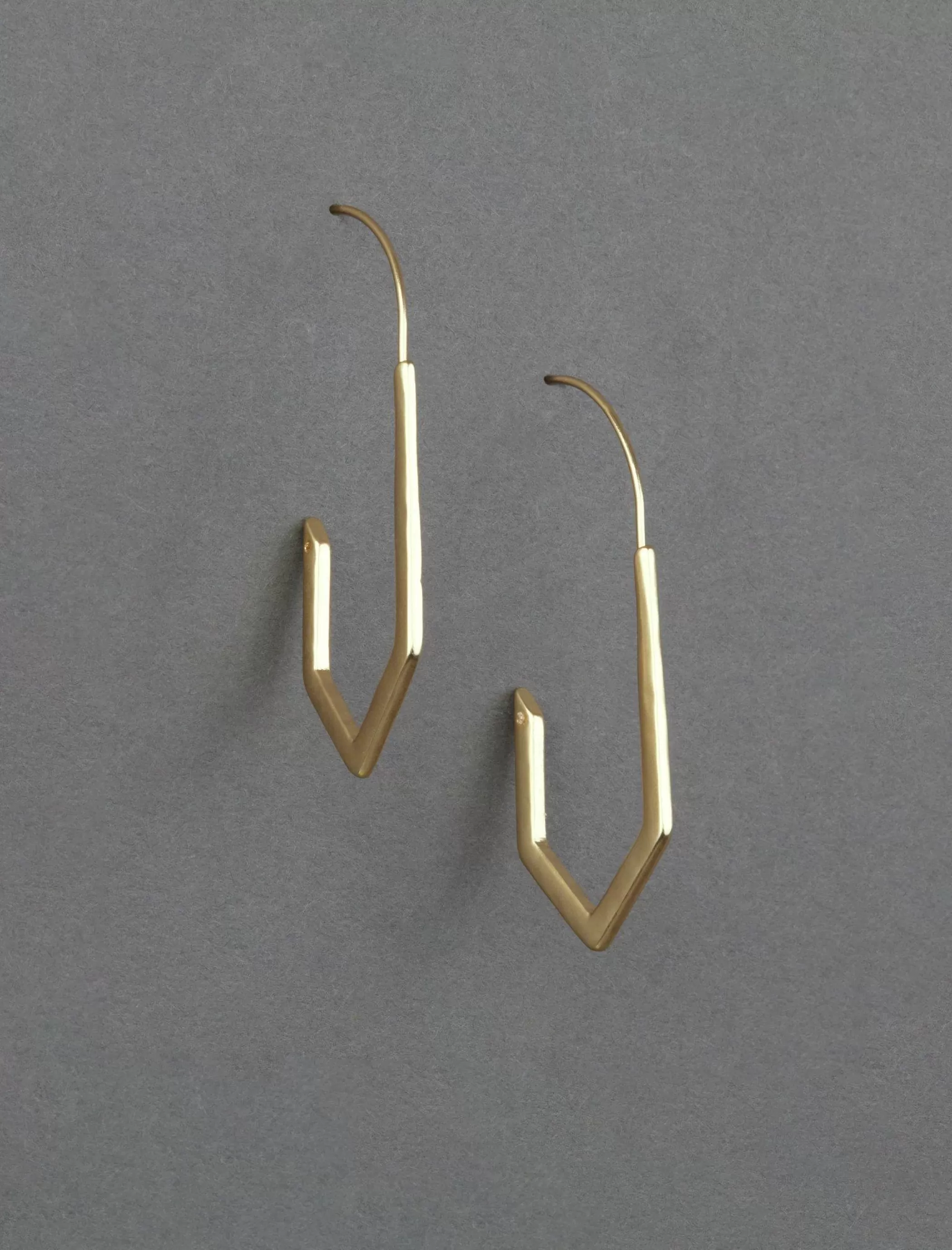 Lucky Brand Jewelry*diamond threader hoop earring gold