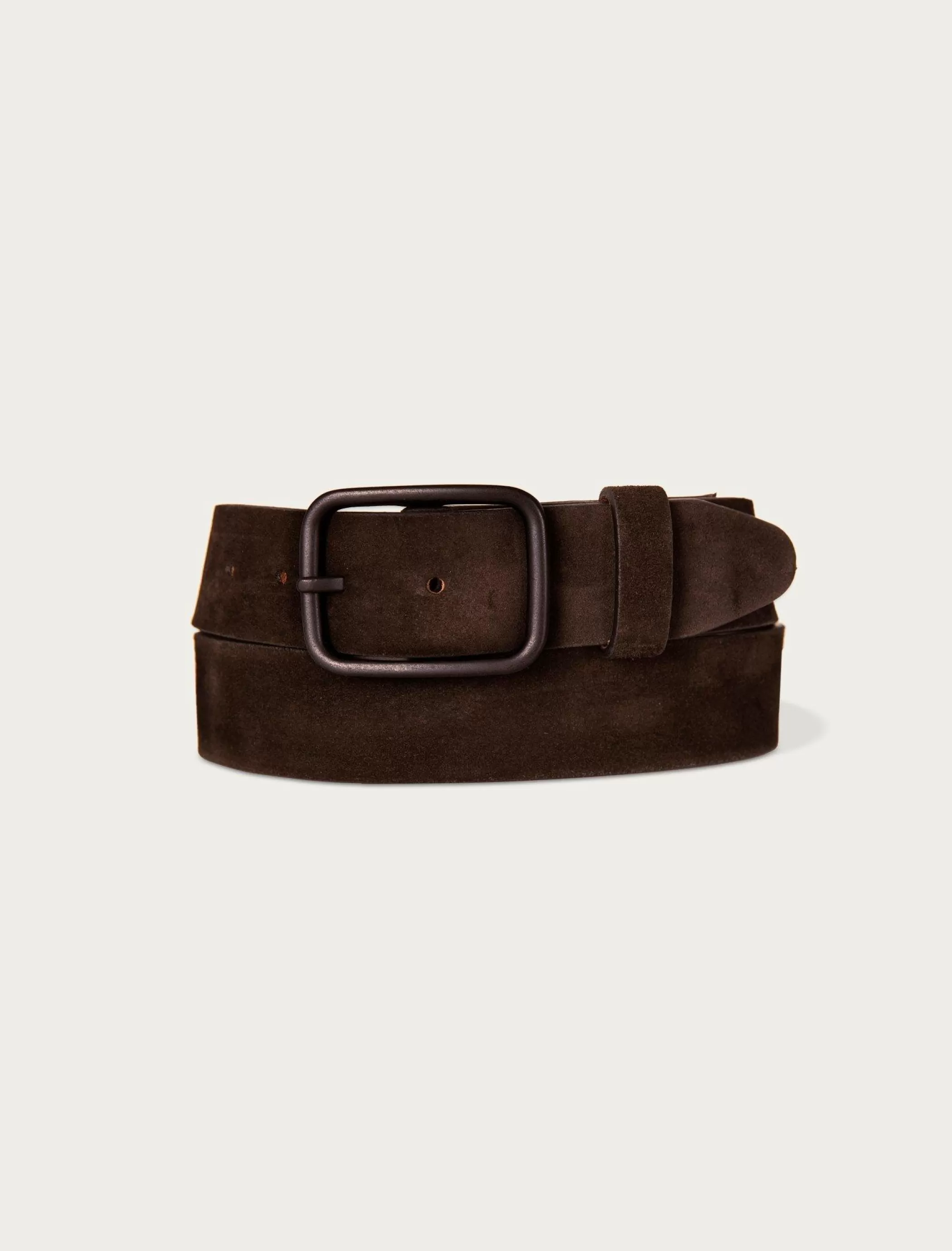 Lucky Brand Belts*distressed suede leather belt dark brown