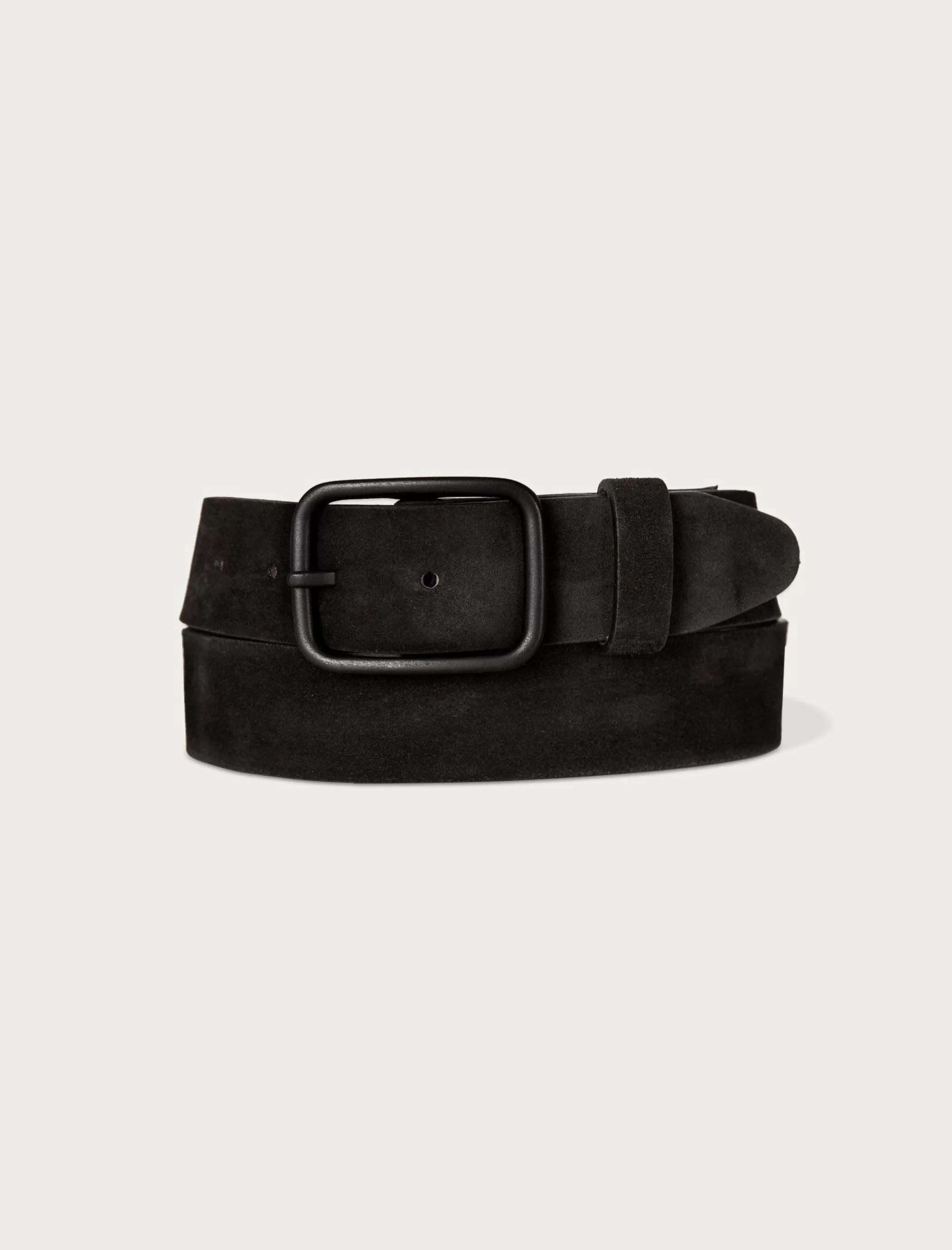 Lucky Brand Belts*distressed suede leather belt black