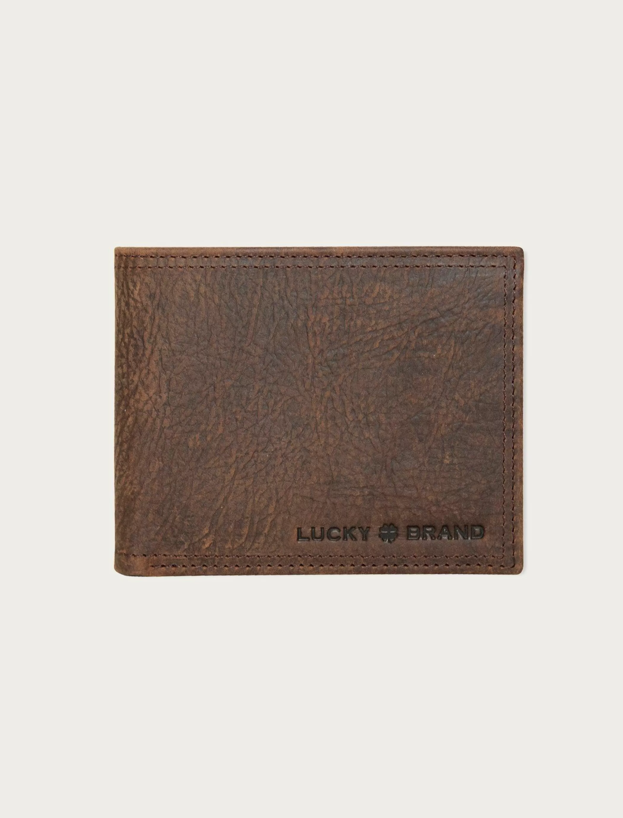 Lucky Brand Bags & Wallets*double stitched leather bifold wallet dark brown