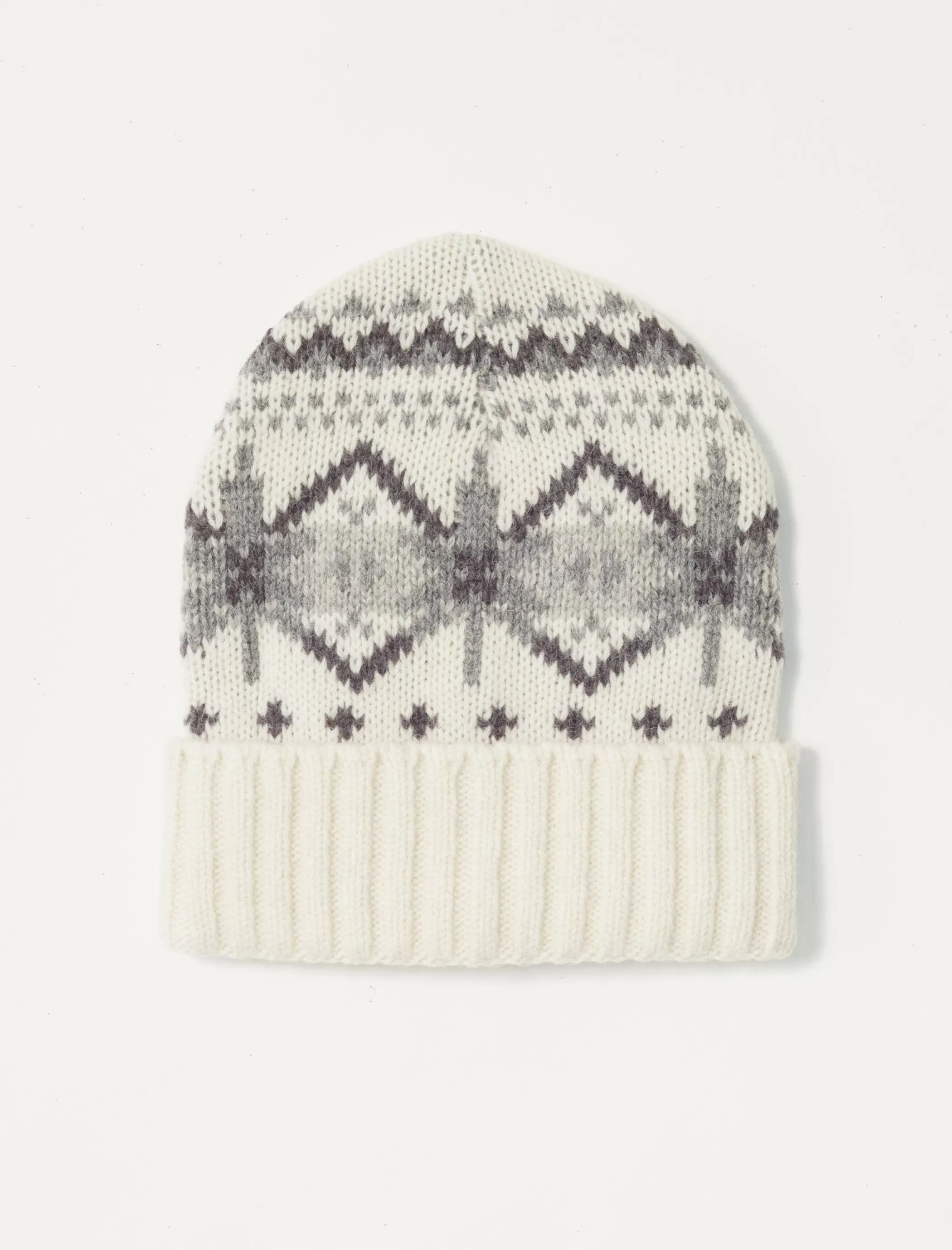 Lucky Brand Hats*fair isle beanie cloud dancer combo