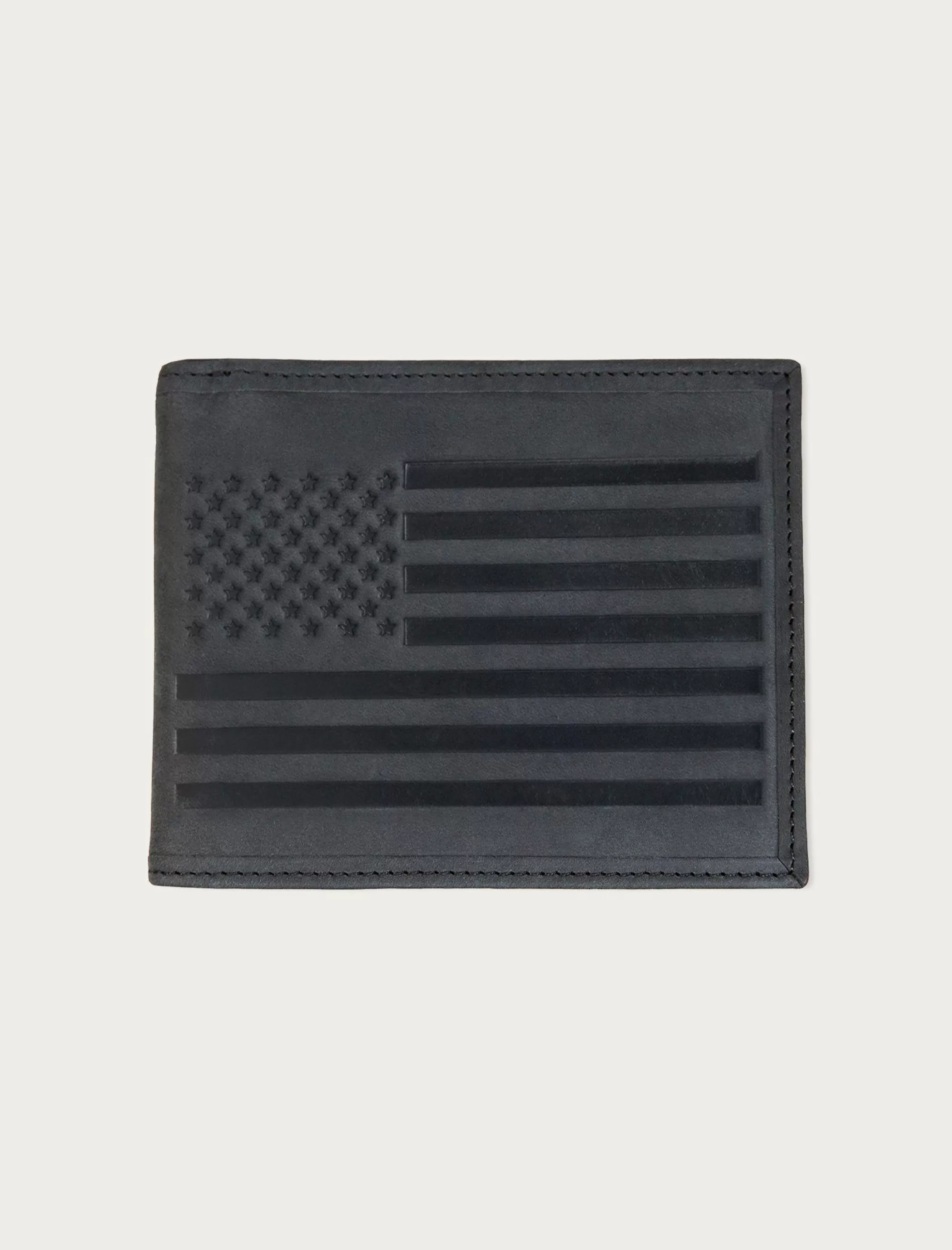 Lucky Brand Bags & Wallets*flag embossed leather bifold wallet black