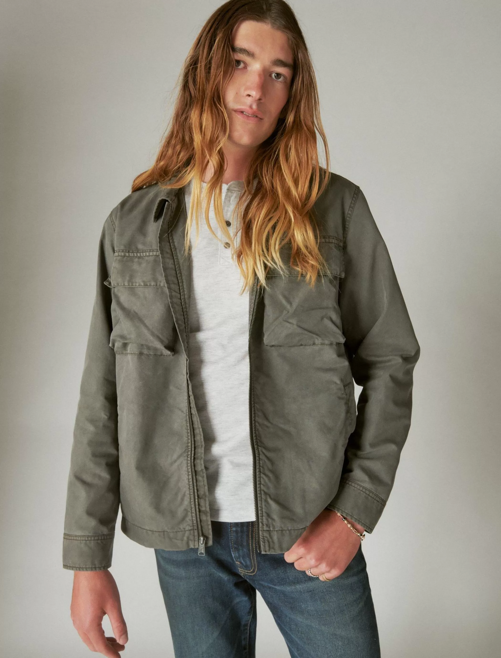 Lucky Brand Jackets & Outerwear*fleece lined shirt jacket raven