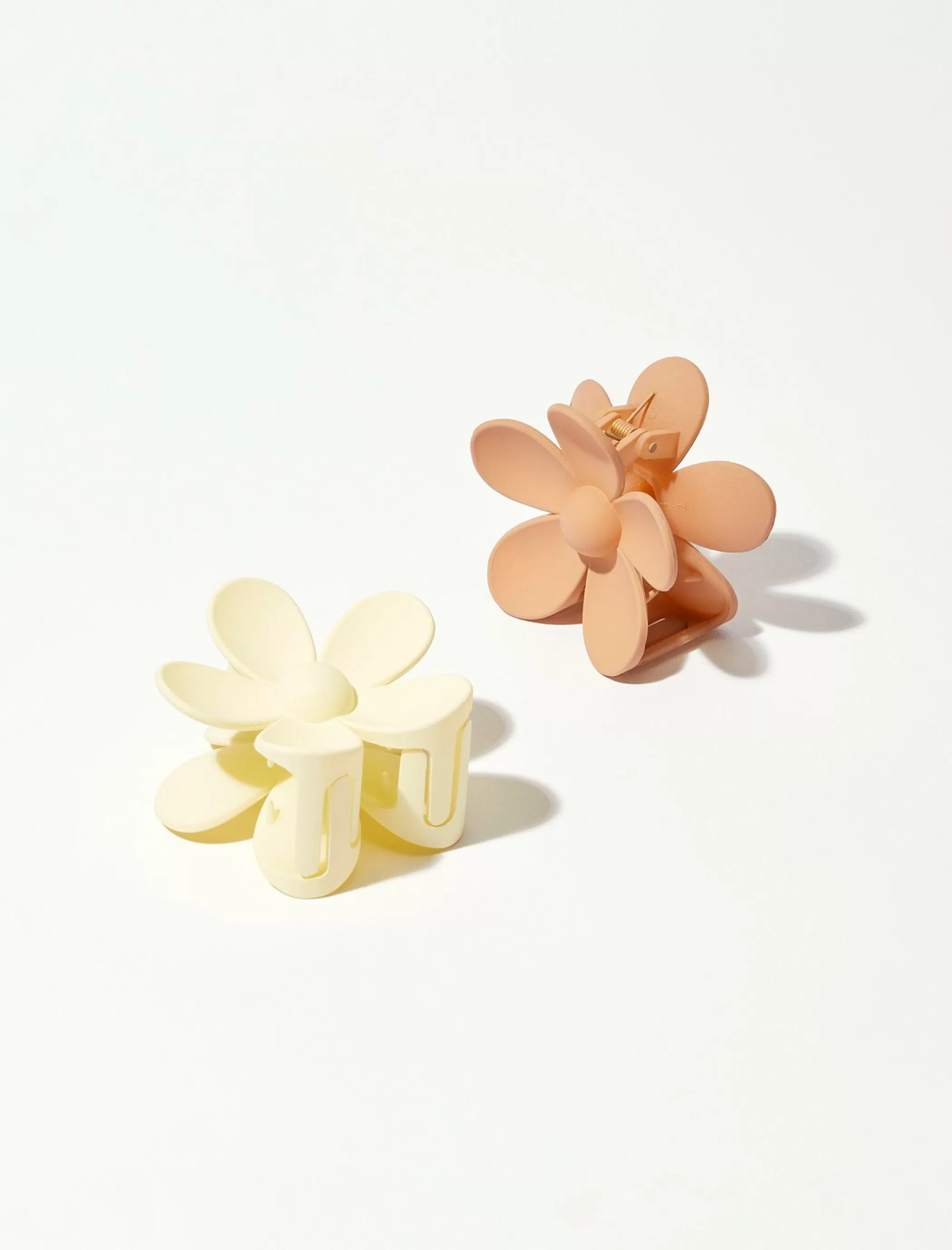 Lucky Brand Hair Accessories*flower claw clip set light pink