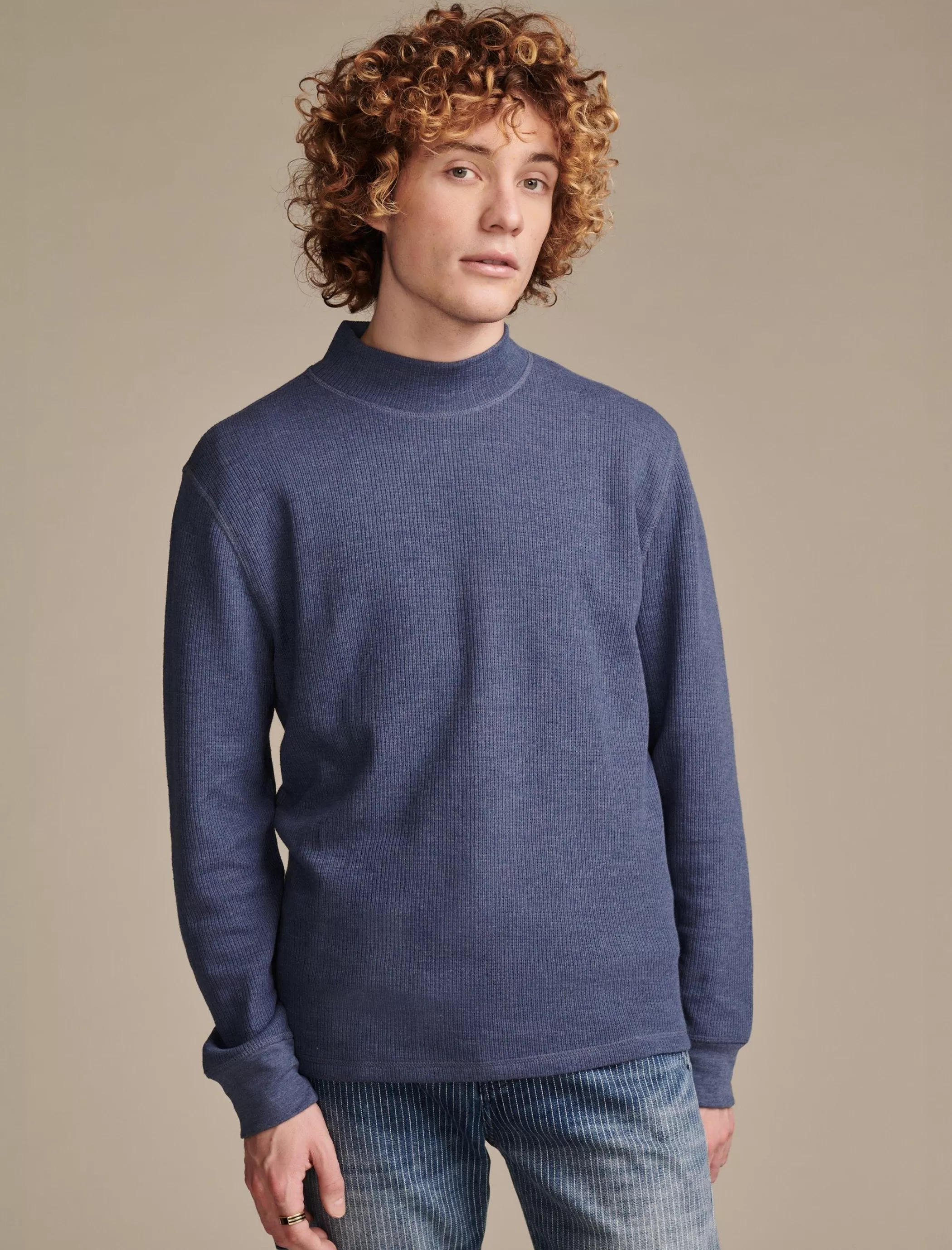 Lucky Brand Sweaters | Shirts & Tops*french rib long sleeve mock neck navy