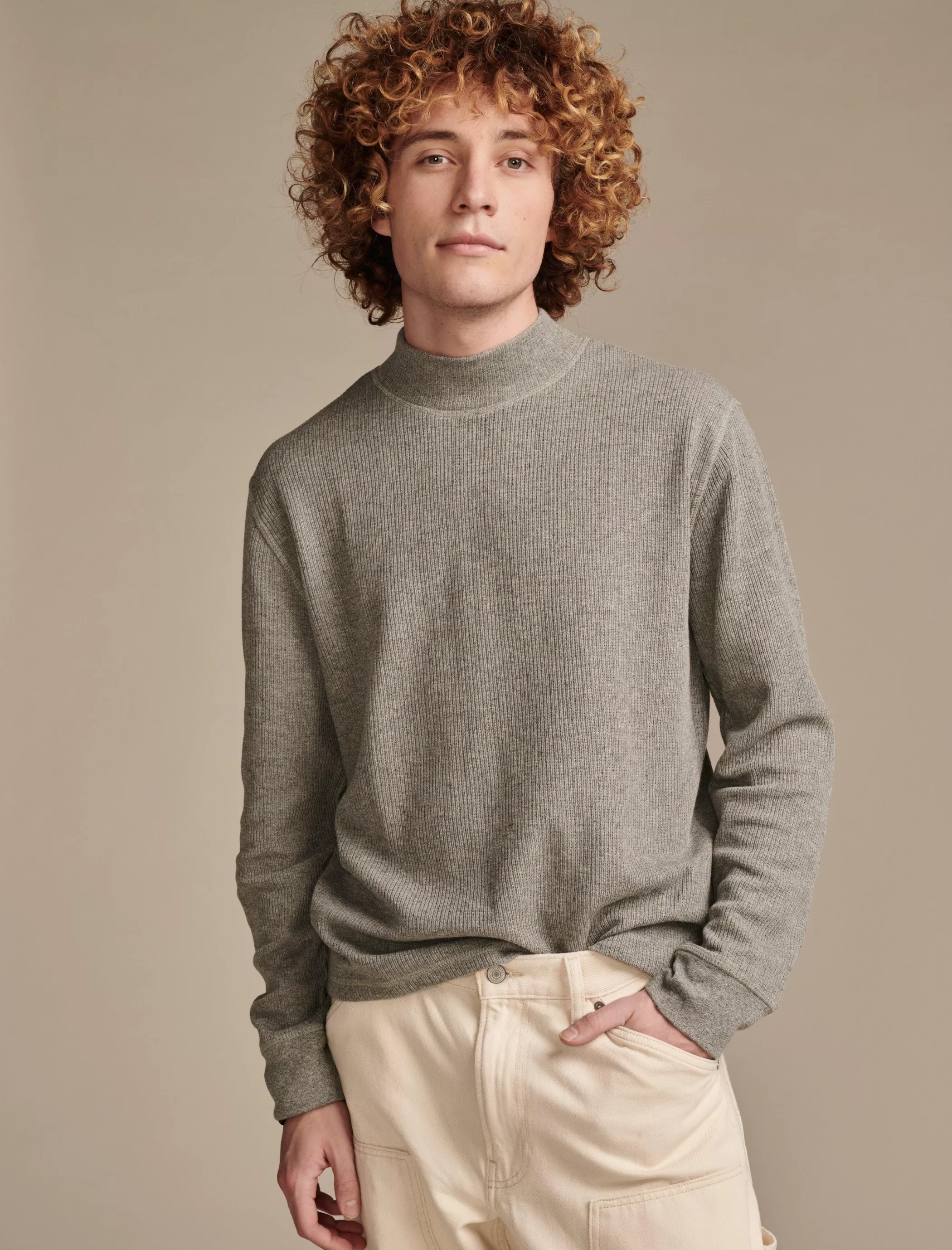 Lucky Brand Sweaters | Shirts & Tops*french rib long sleeve mock neck heather grey