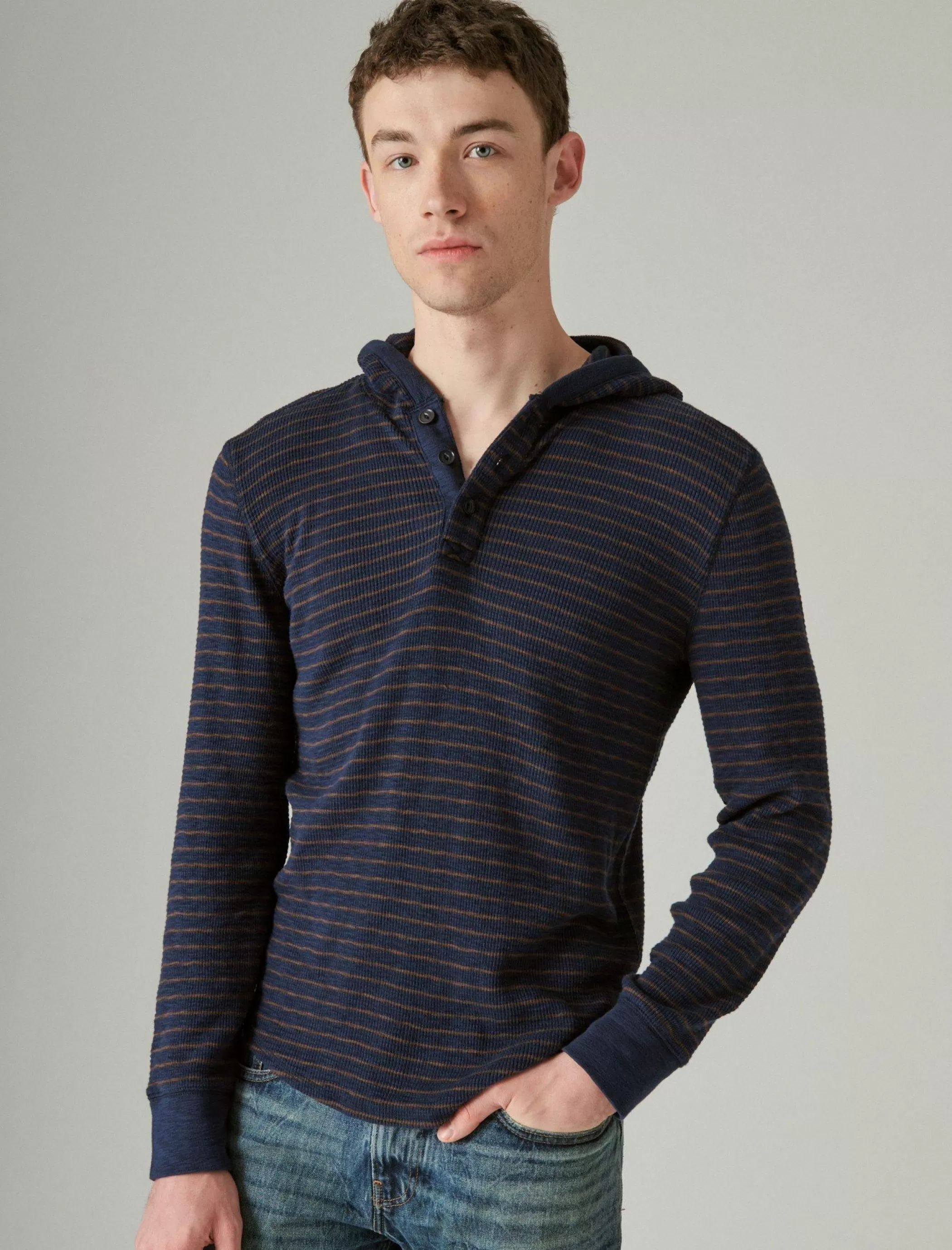 Lucky Brand Shirts & Tops*garment dye thermal hoodley multi