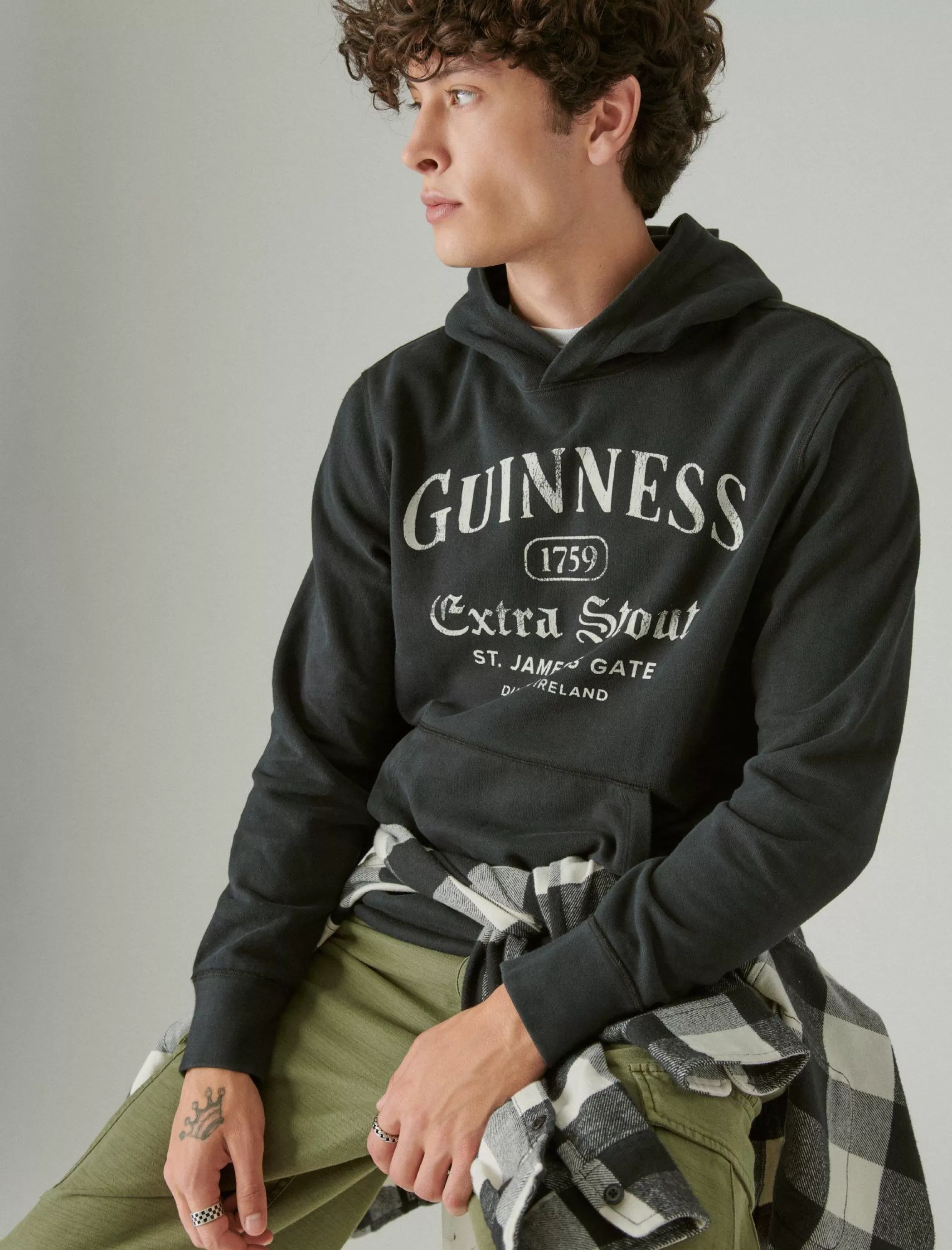 Lucky Brand Activewear*guinness hoodie jet black