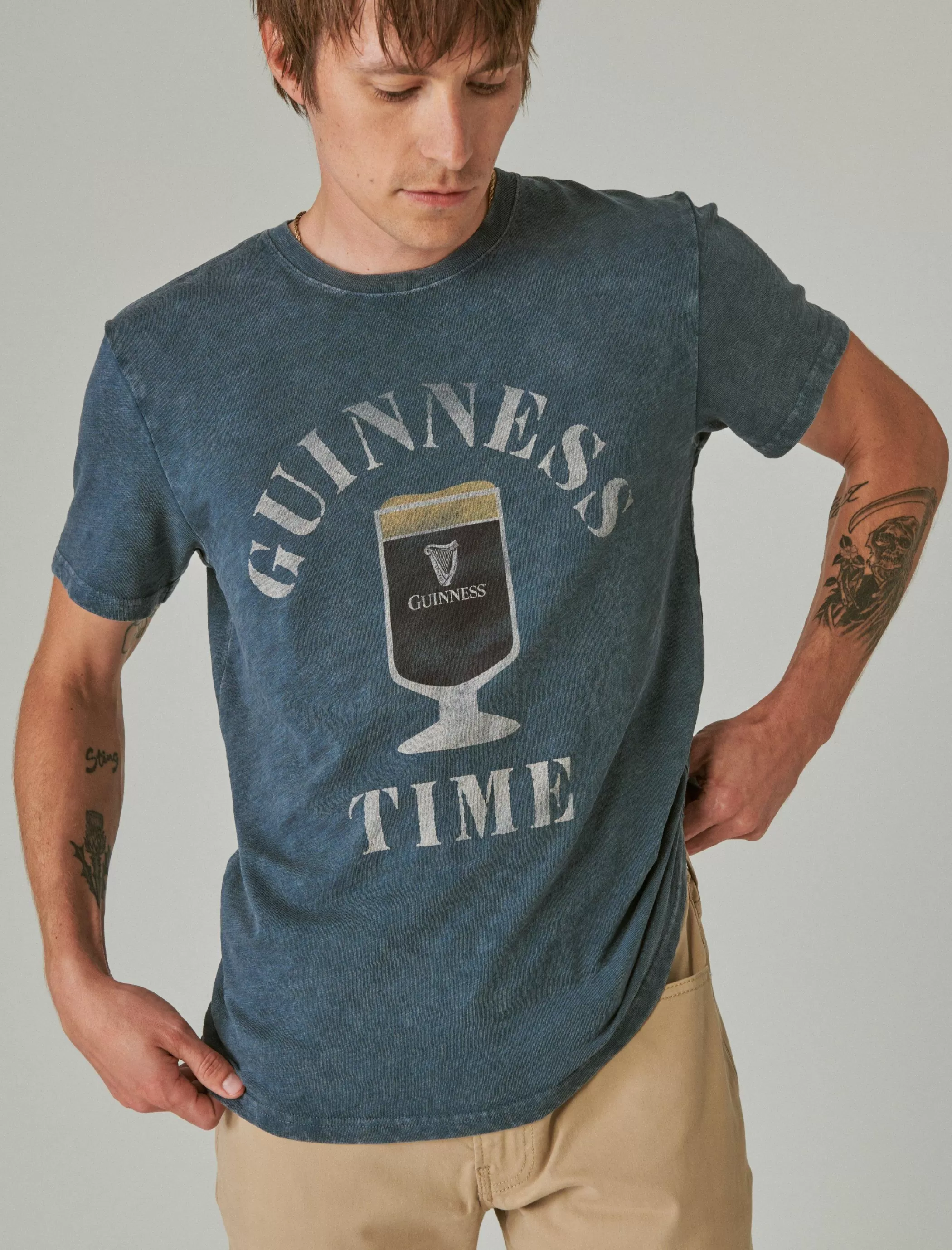 Lucky Brand Graphic Tees*guinness time tee midnight navy