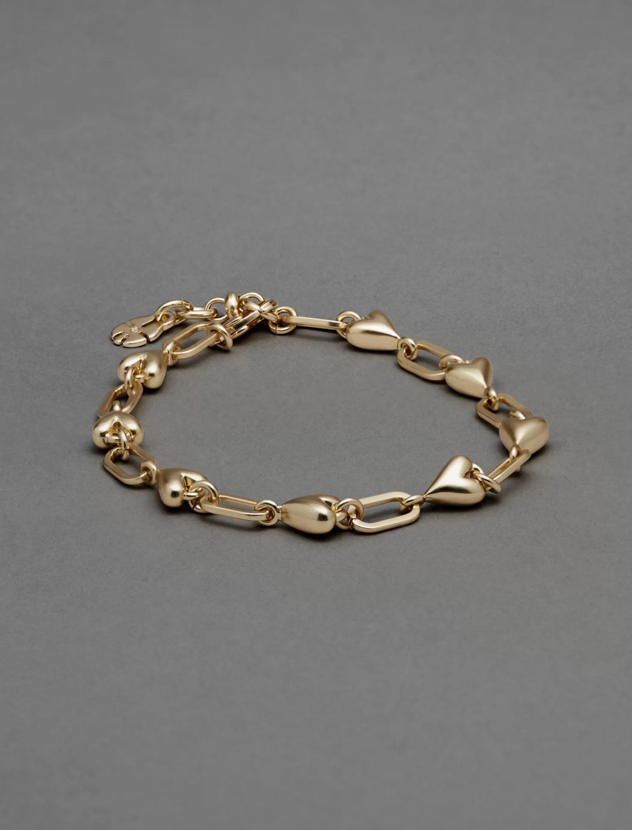 Lucky Brand Jewelry*heart link bracelet gold