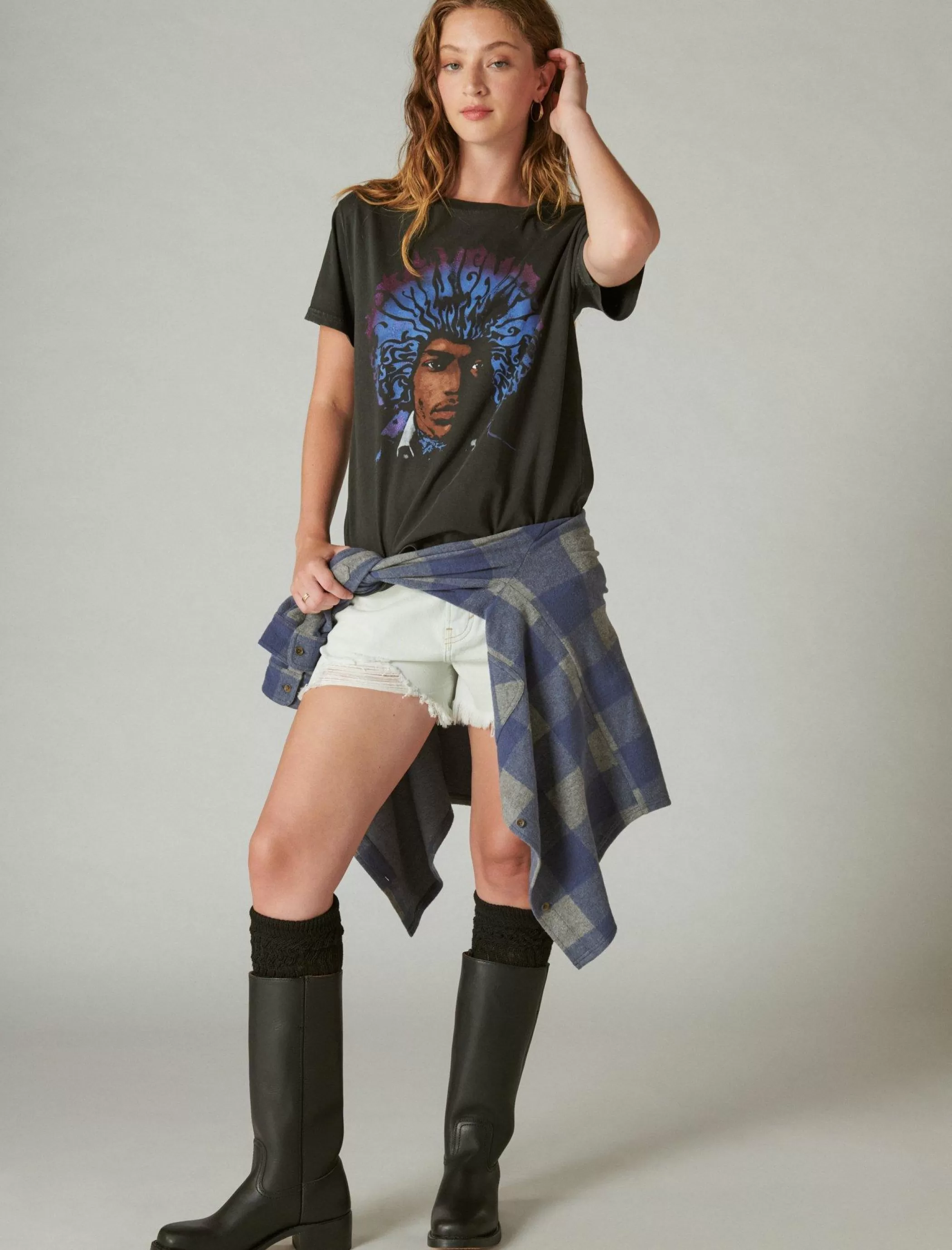 Lucky Brand Graphic Tees*hendrix hair jet black