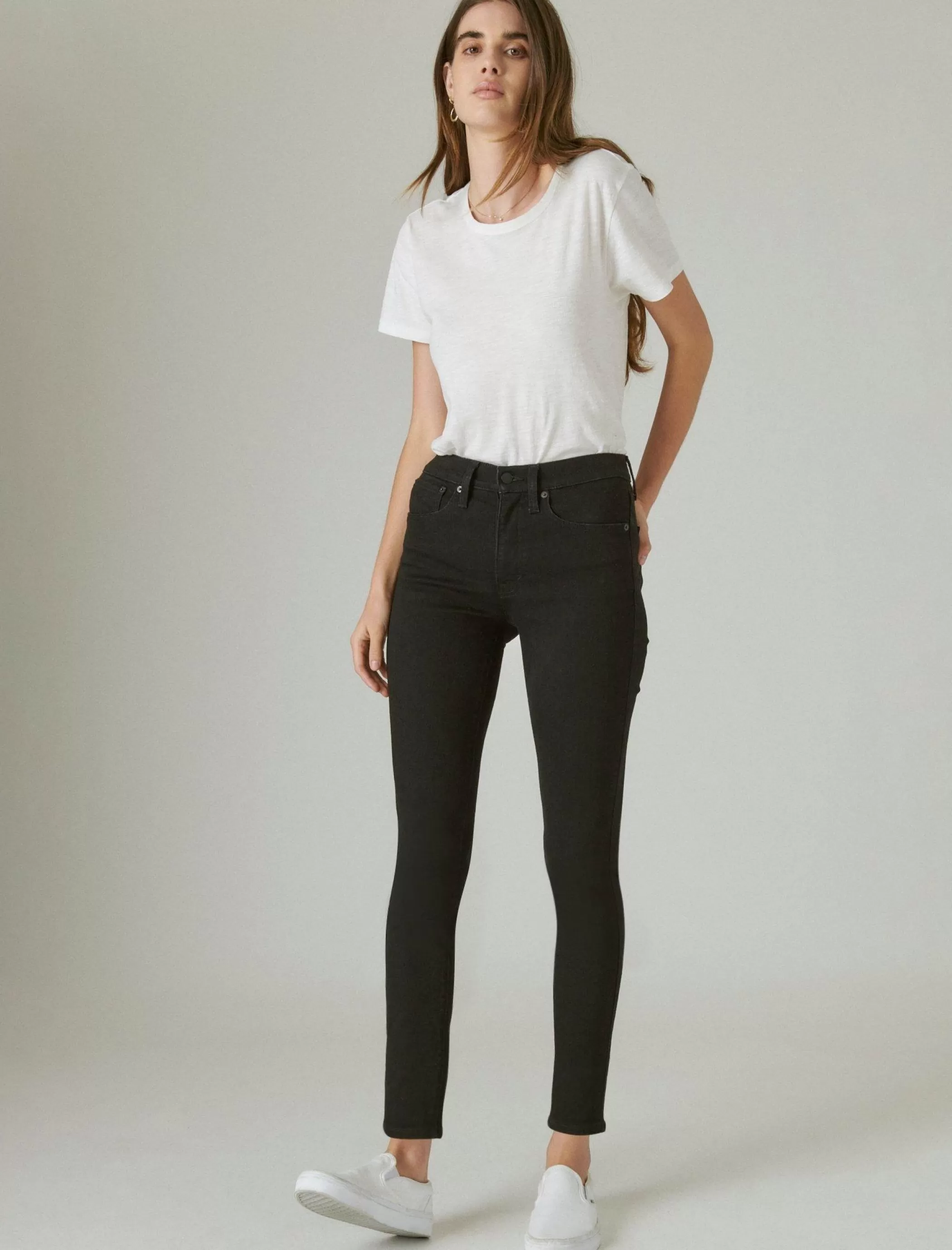 Lucky Brand Jeans*high rise bridgette skinny clean black