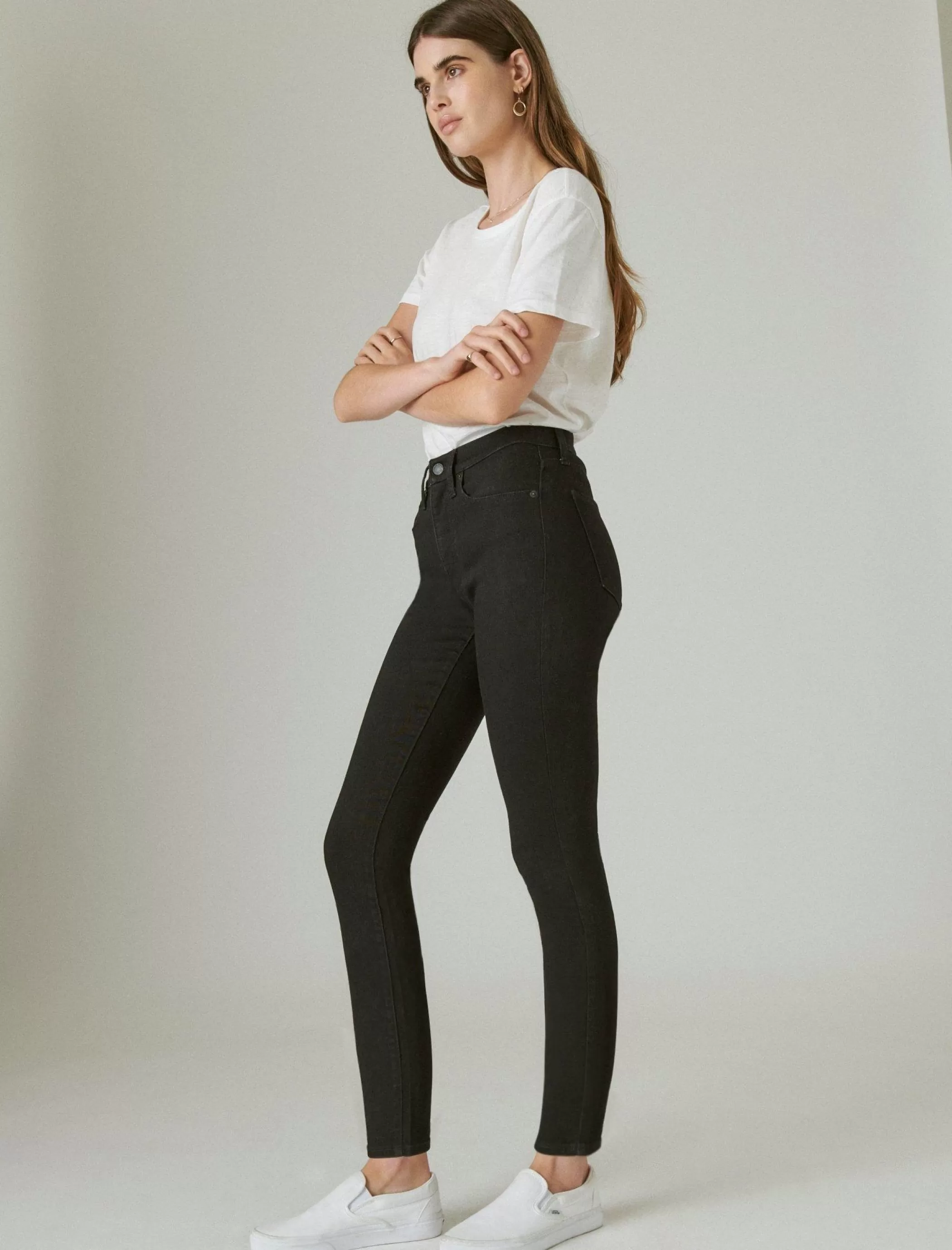 Lucky Brand Jeans*high rise bridgette skinny clean black