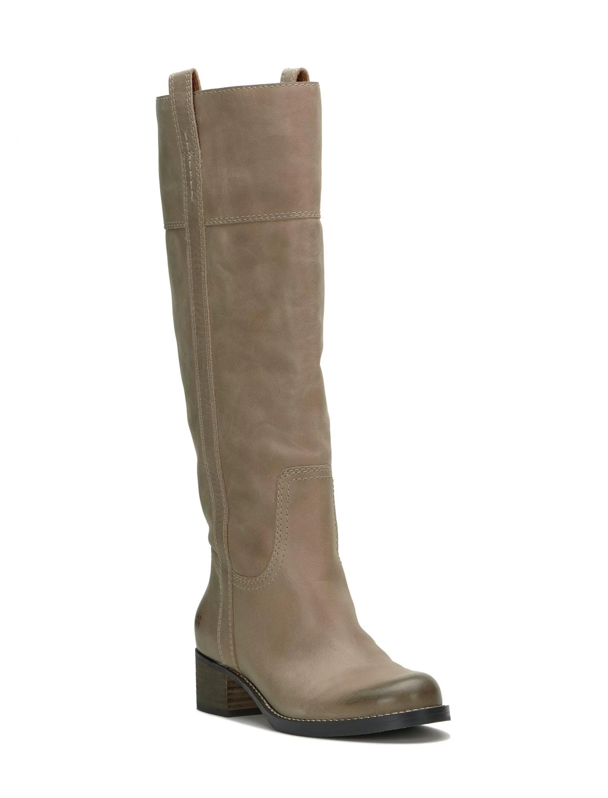 Lucky Brand Shoes*hybiscus leather knee high boot medium light grey