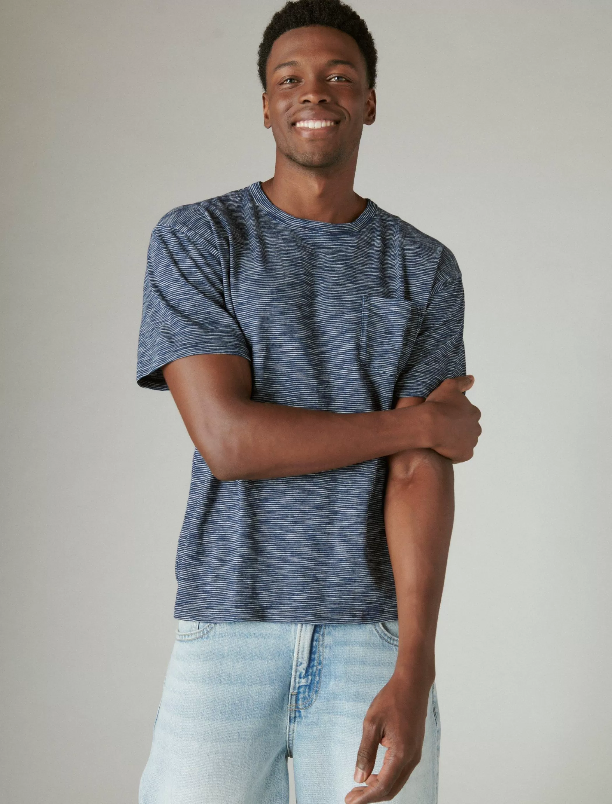 Lucky Brand Shirts & Tops*indigo pocket tee # 419 indigo