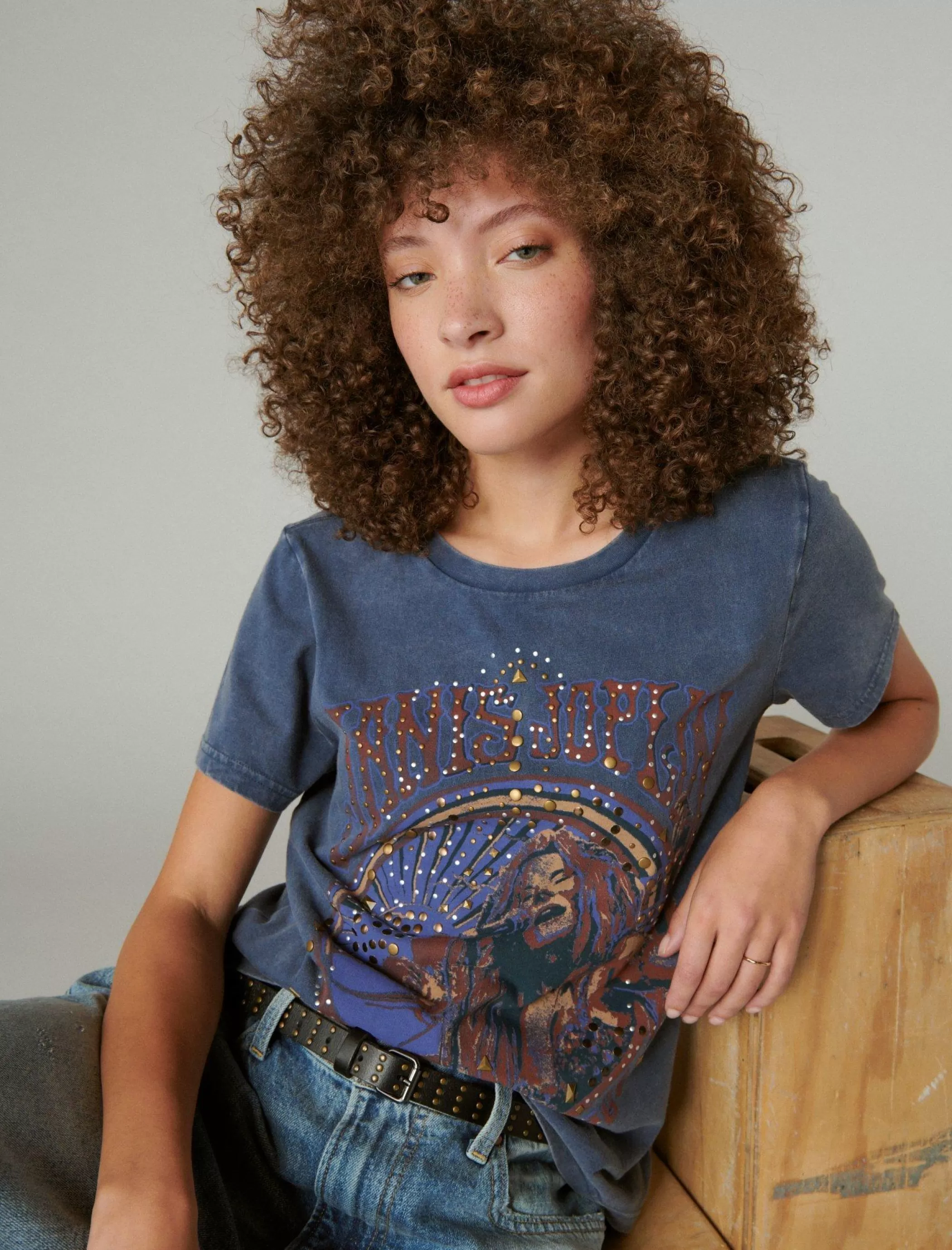 Lucky Brand Graphic Tees*janis classic crew dress blues