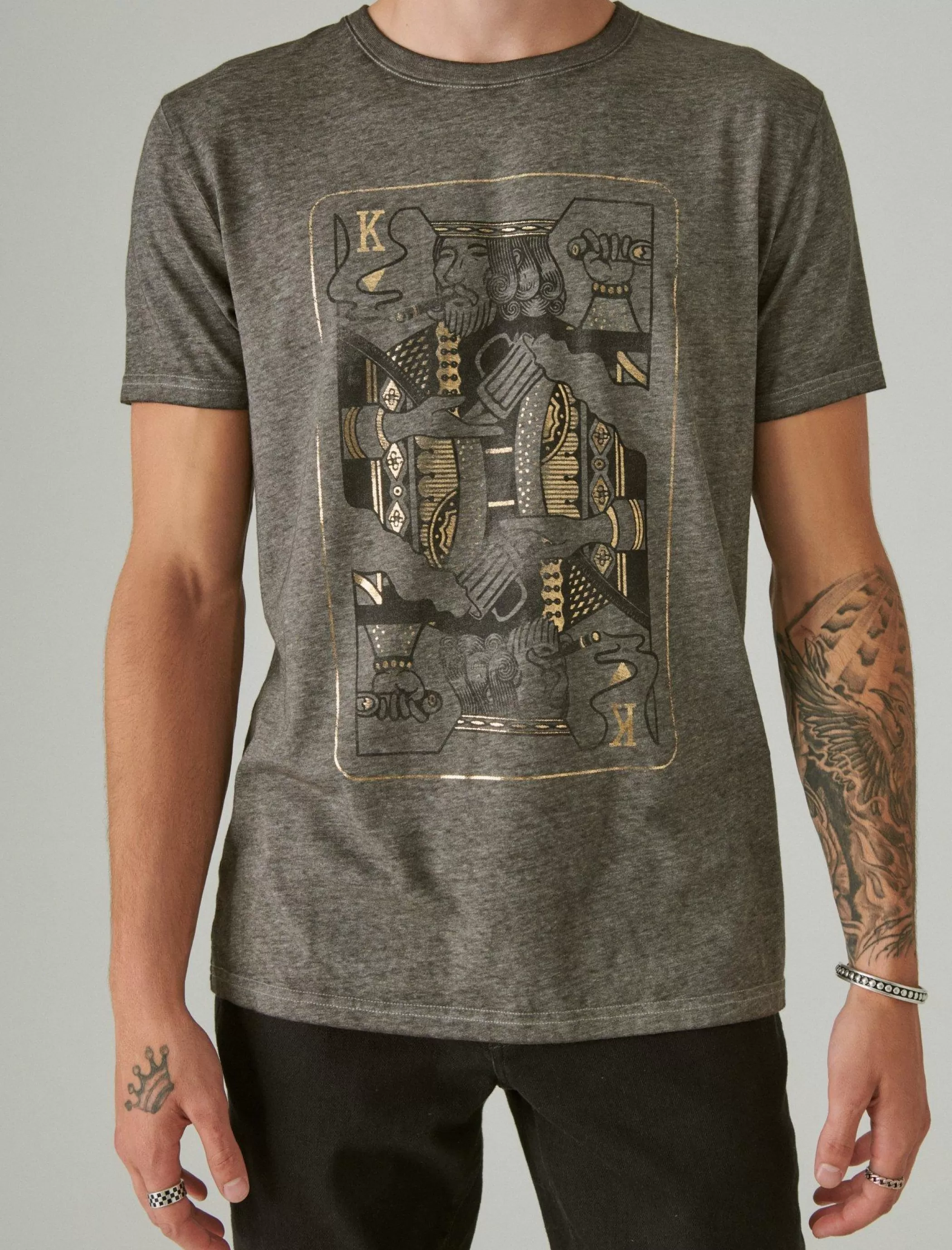 Lucky Brand Graphic Tees*king card raven