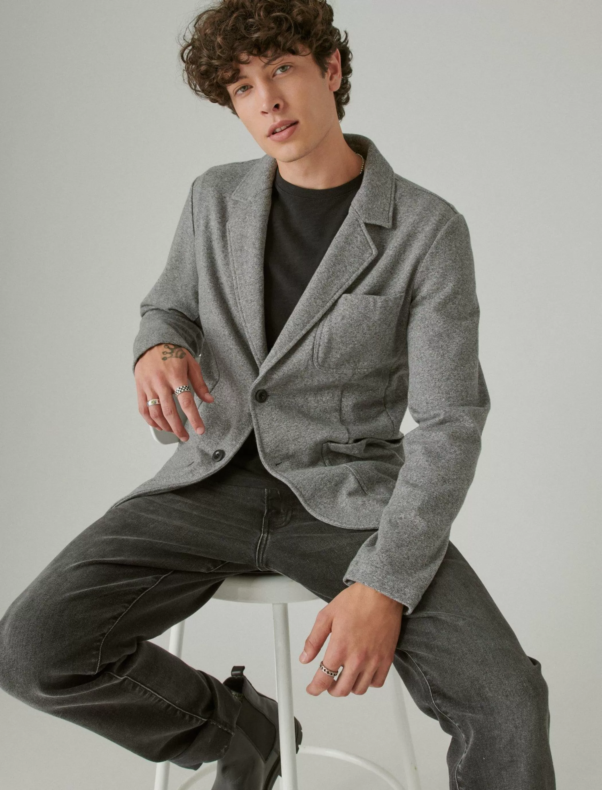 Lucky Brand Jackets & Outerwear | Suit Separates*knit blazer heather grey