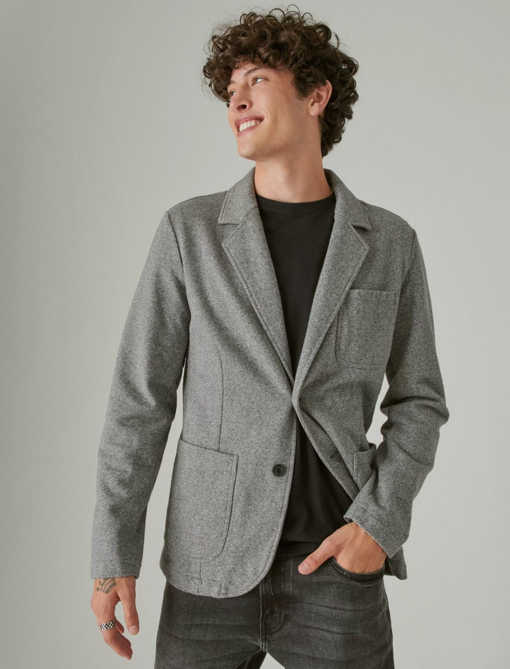 Lucky Brand Jackets & Outerwear | Suit Separates*knit blazer heather grey