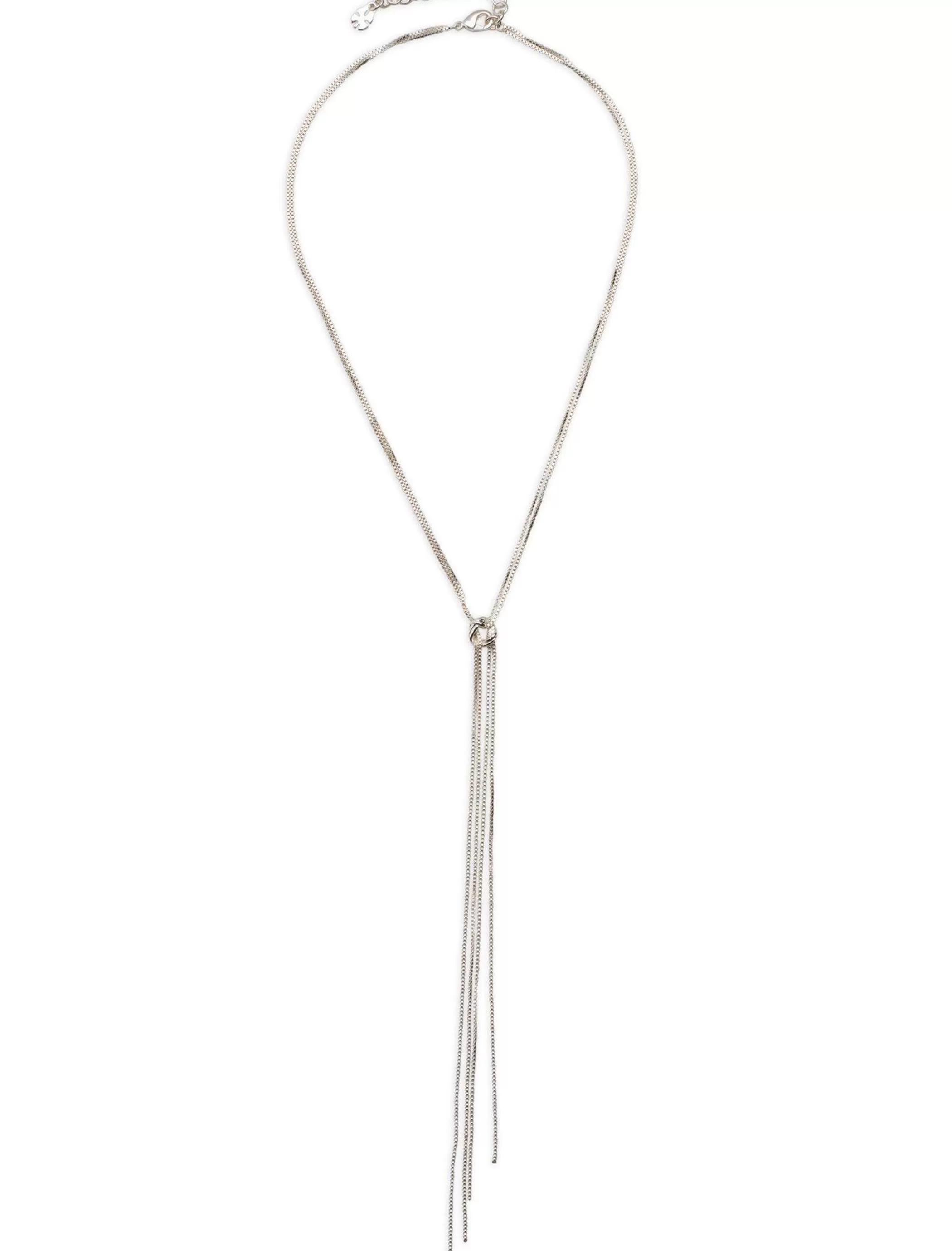 Lucky Brand Jewelry*knotted lariat necklace silver