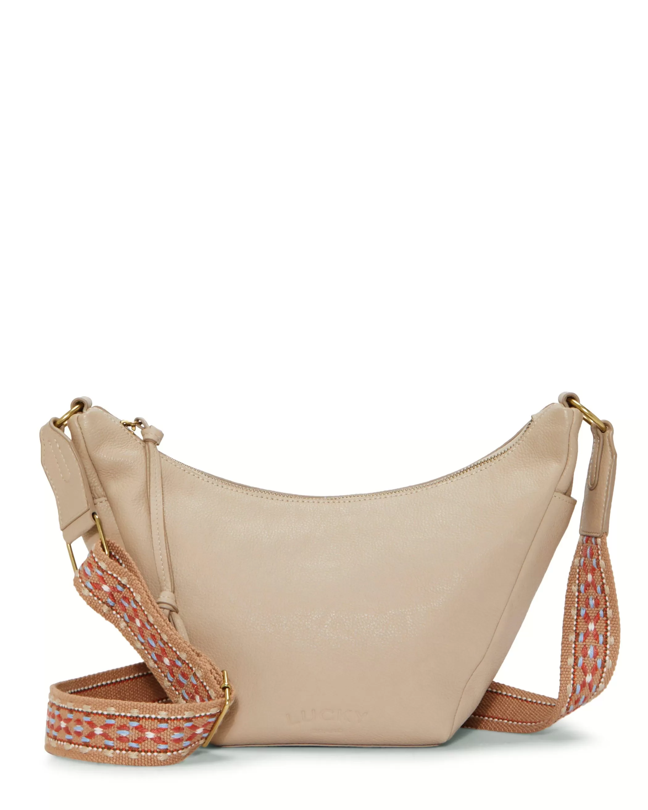 Lucky Brand Handbags*laya cross body light grey