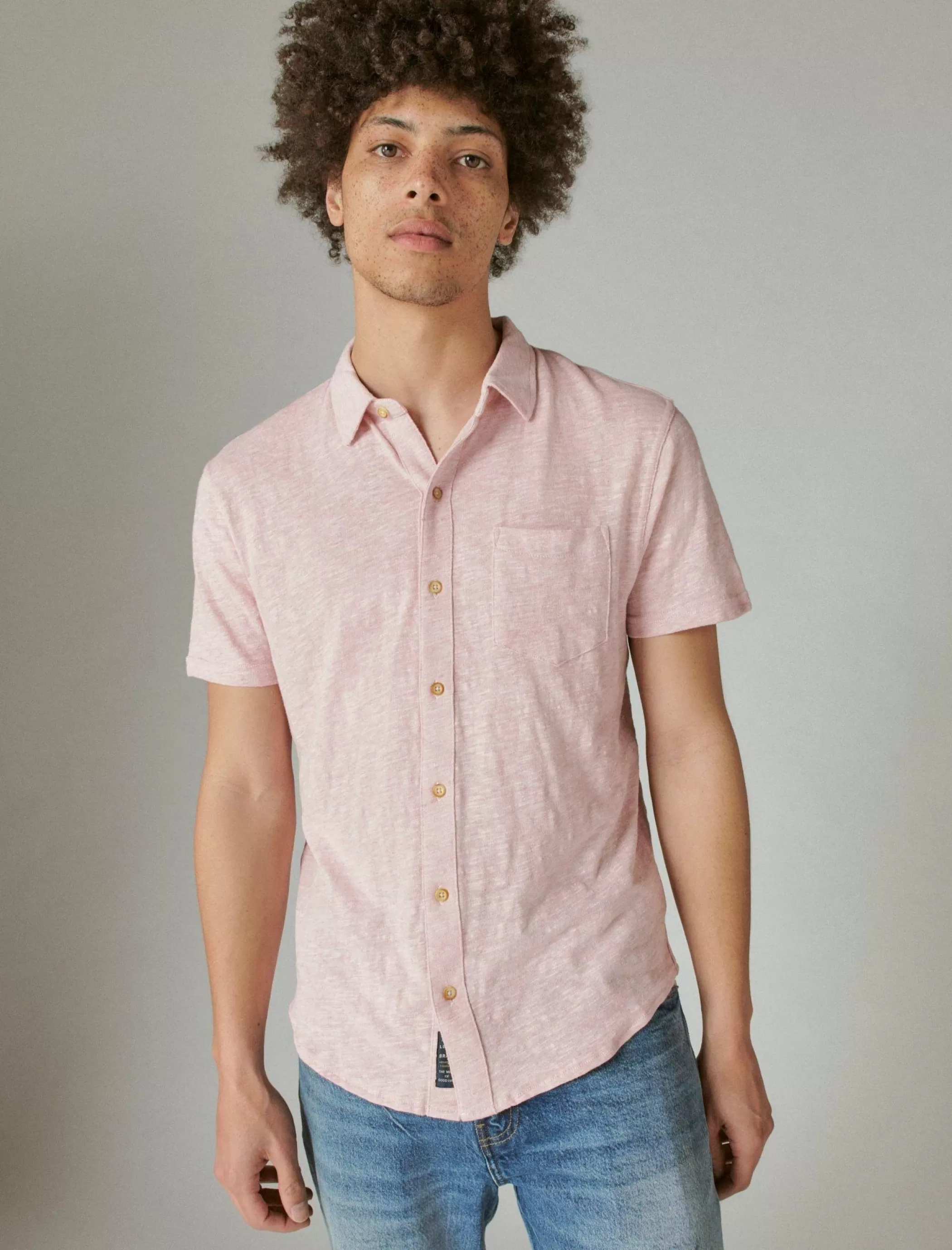 Lucky Brand Button-Downs*linen button up shirt zypher