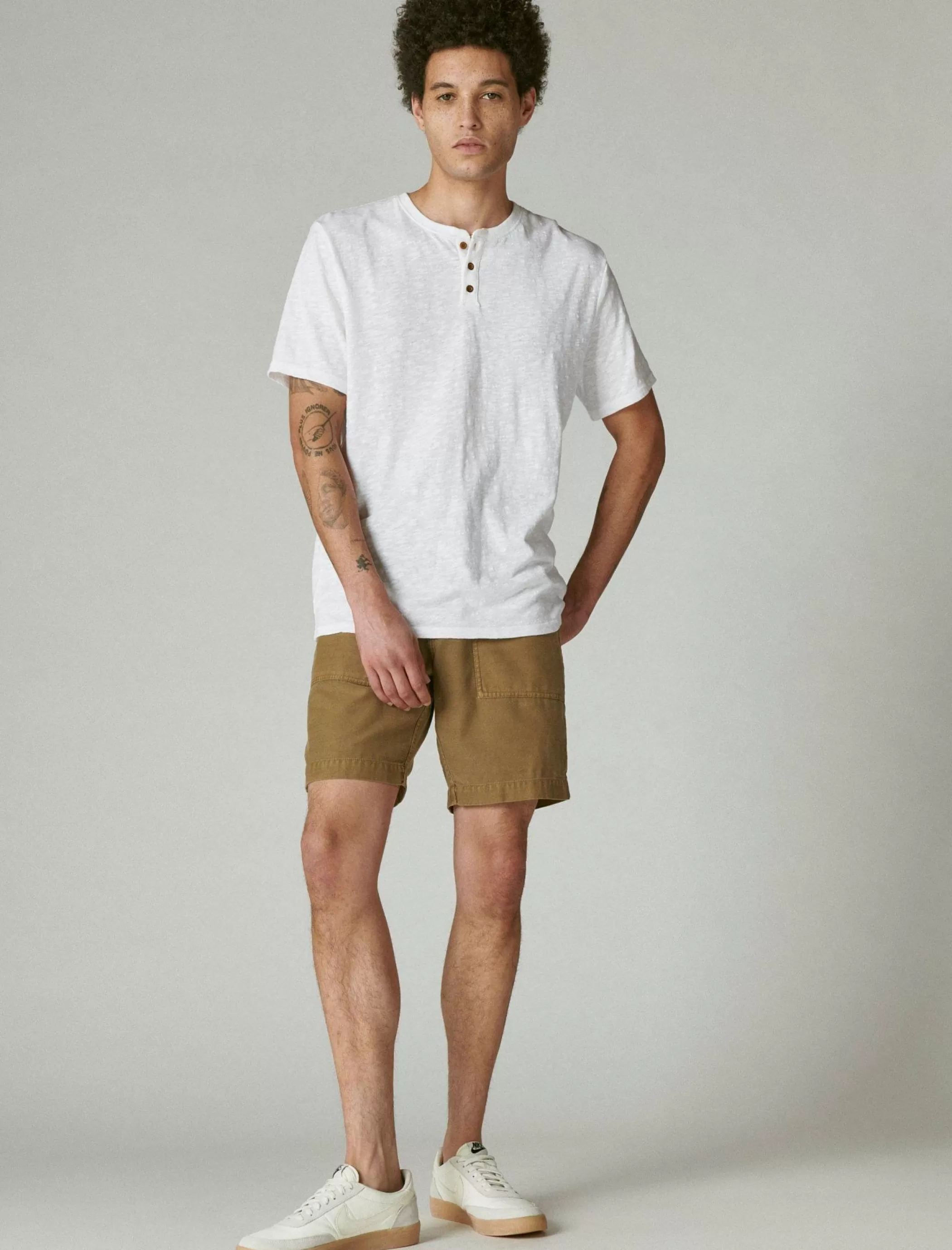 Lucky Brand Shirts & Tops*linen henley bright white